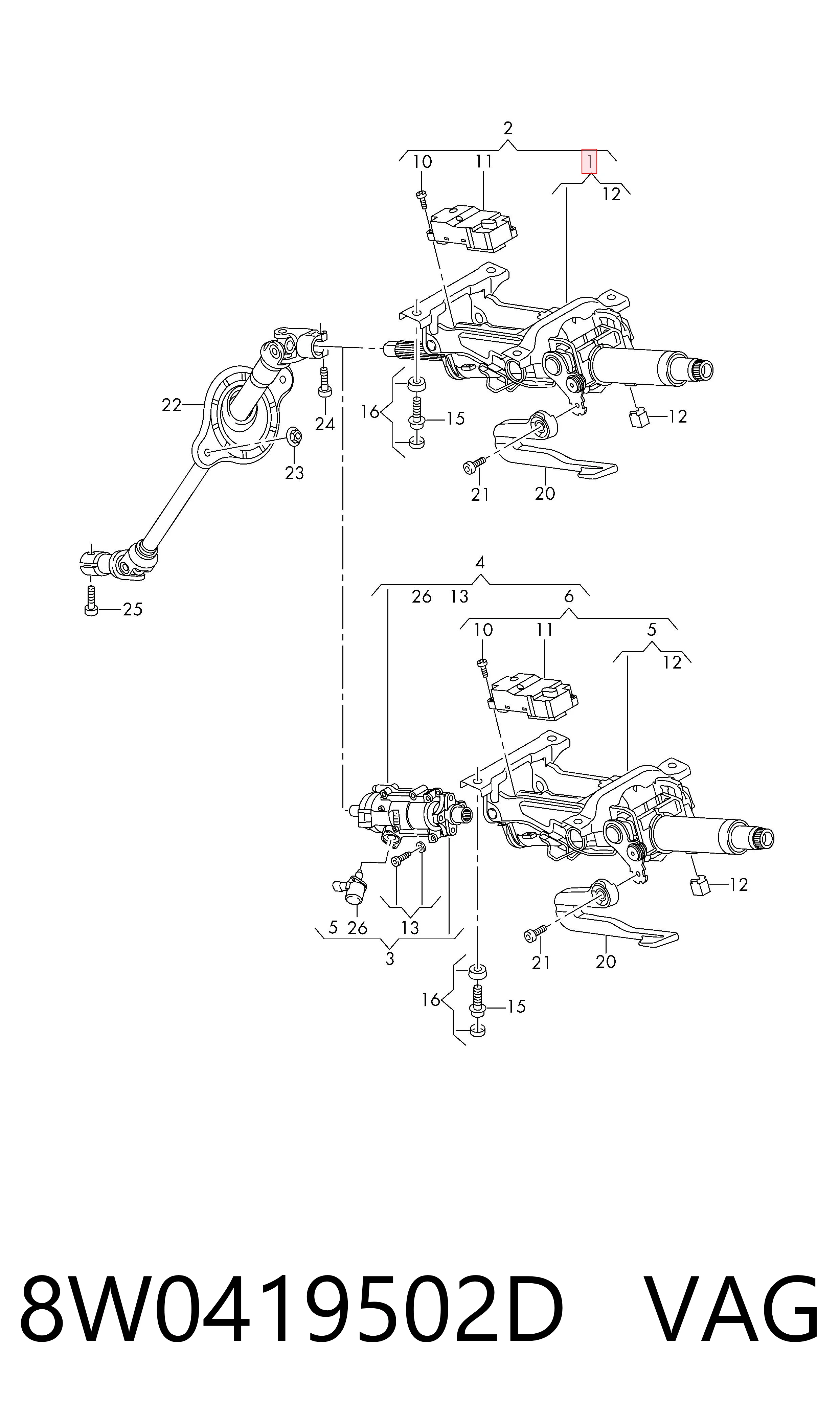 Comprar Columna dirección Audi A5 Sportback F5A, F5F