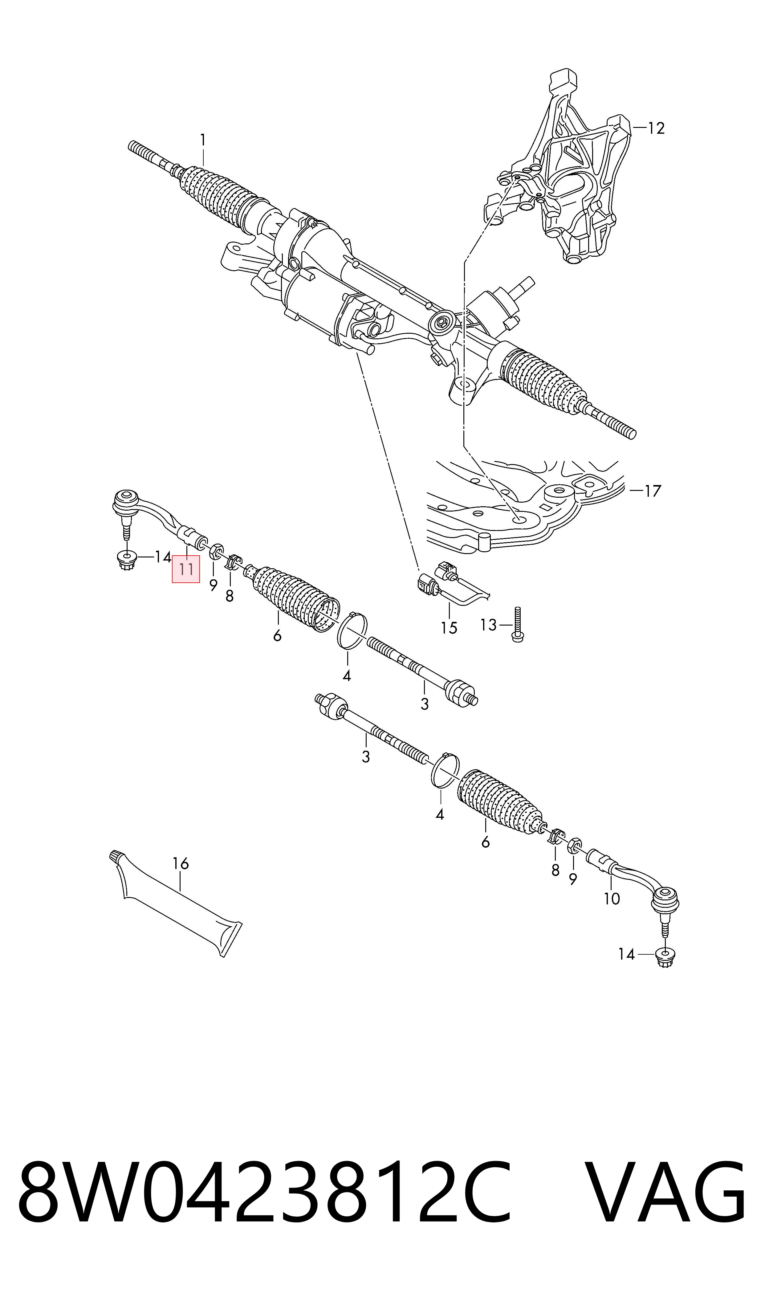 8W0423812C VAG Rótula de dirección