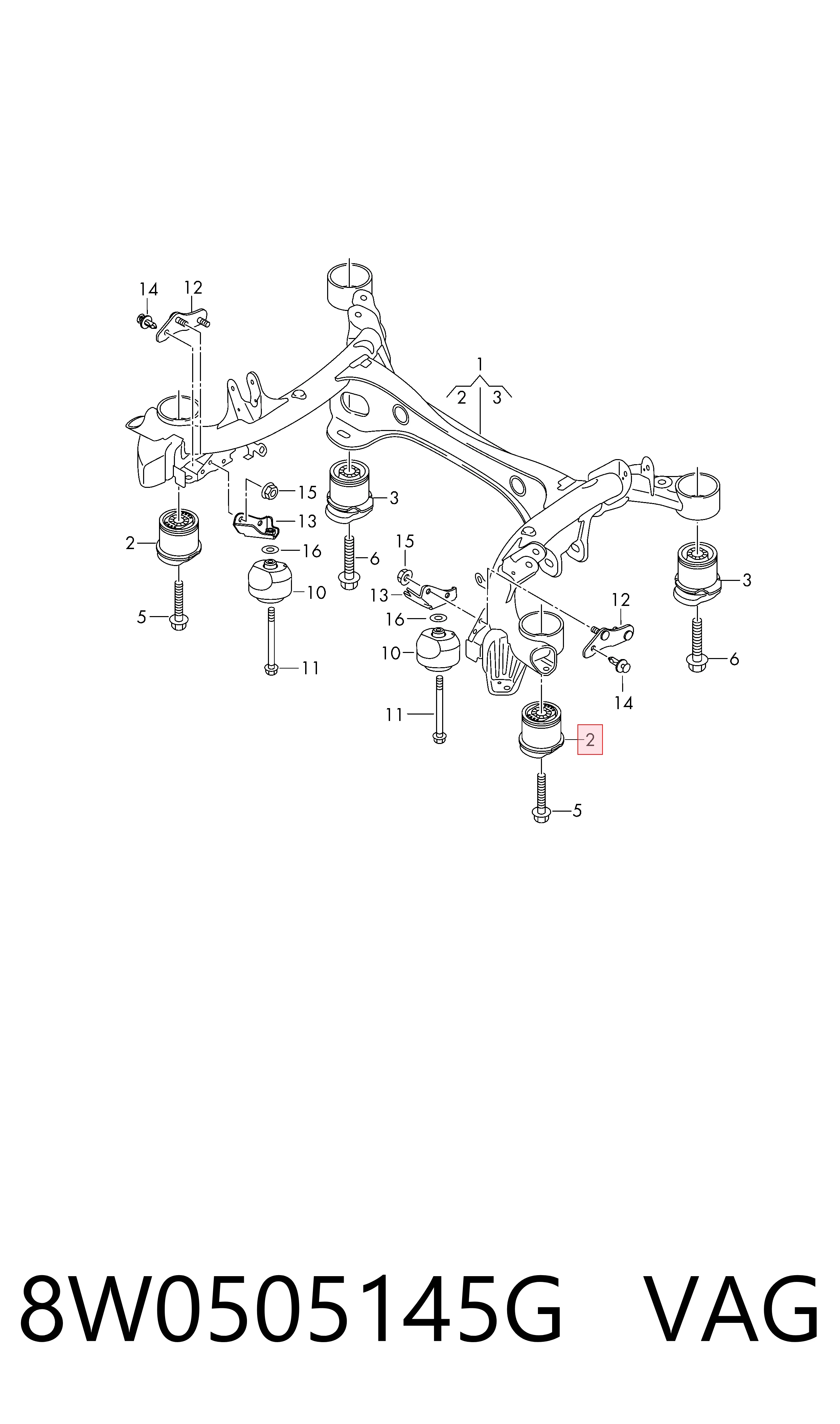 Comprar Silentblock trasero Audi A4 Avant B9 8W5, 8WD
