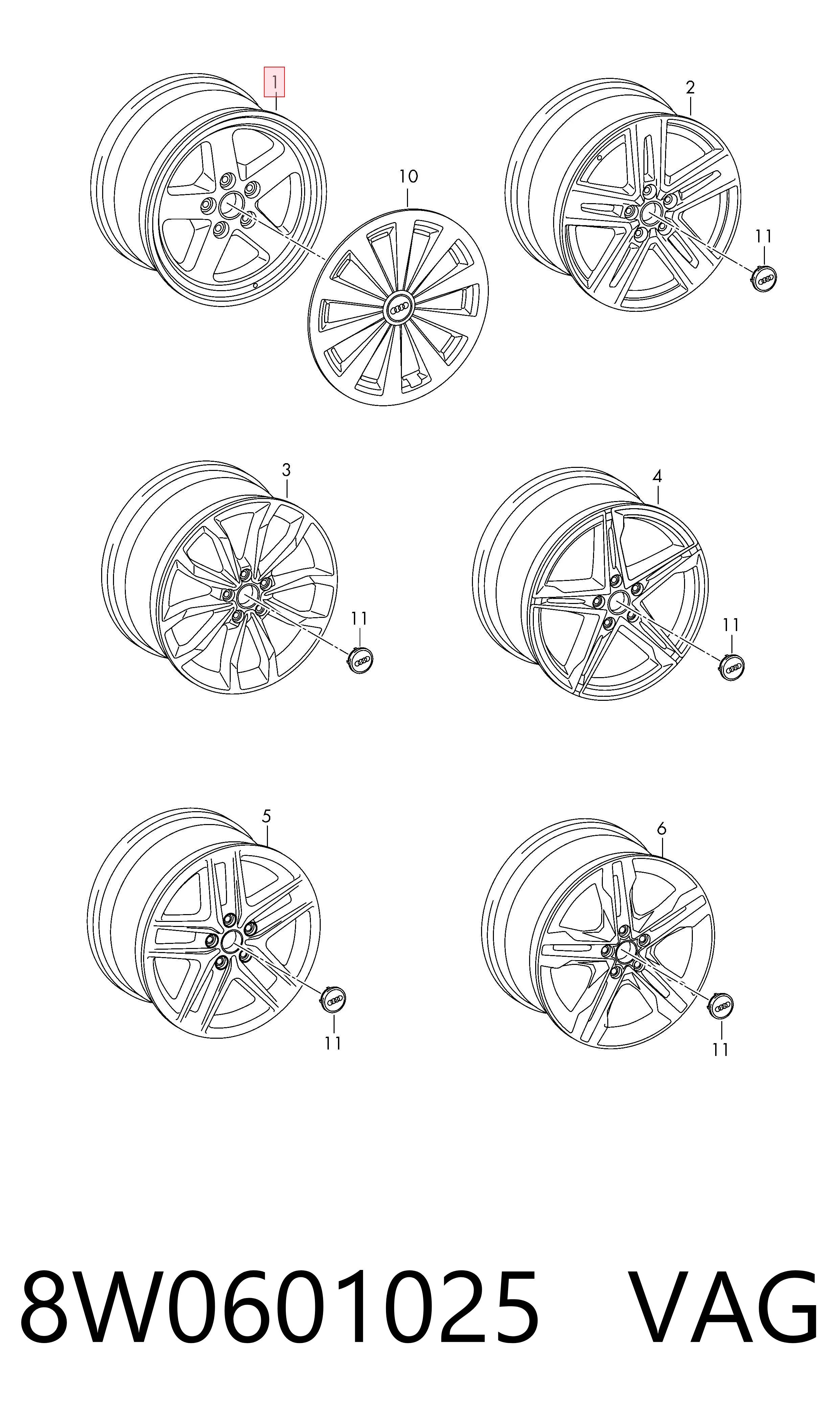 8W0601025 VAG Aros