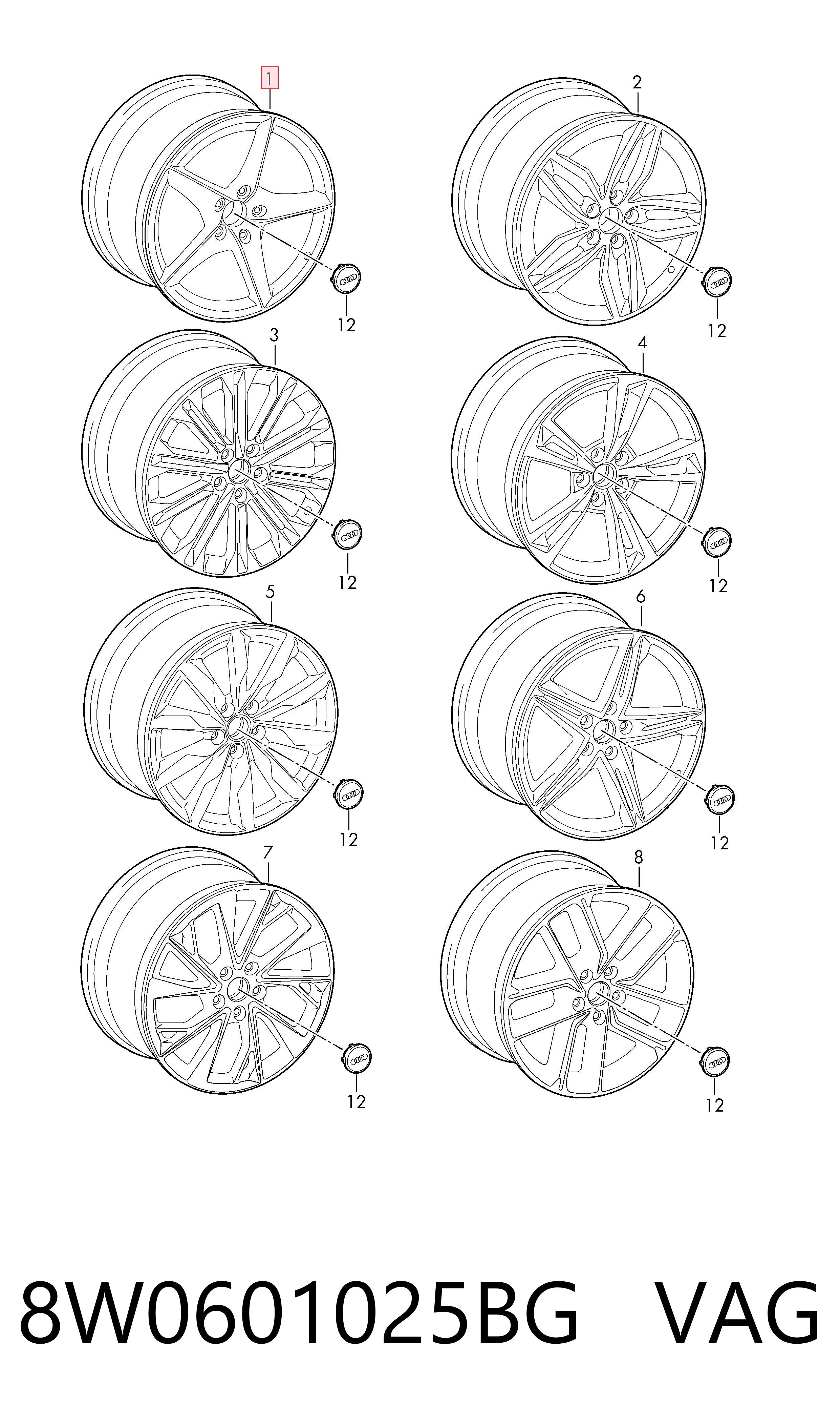 8W0601025BG VAG Aros