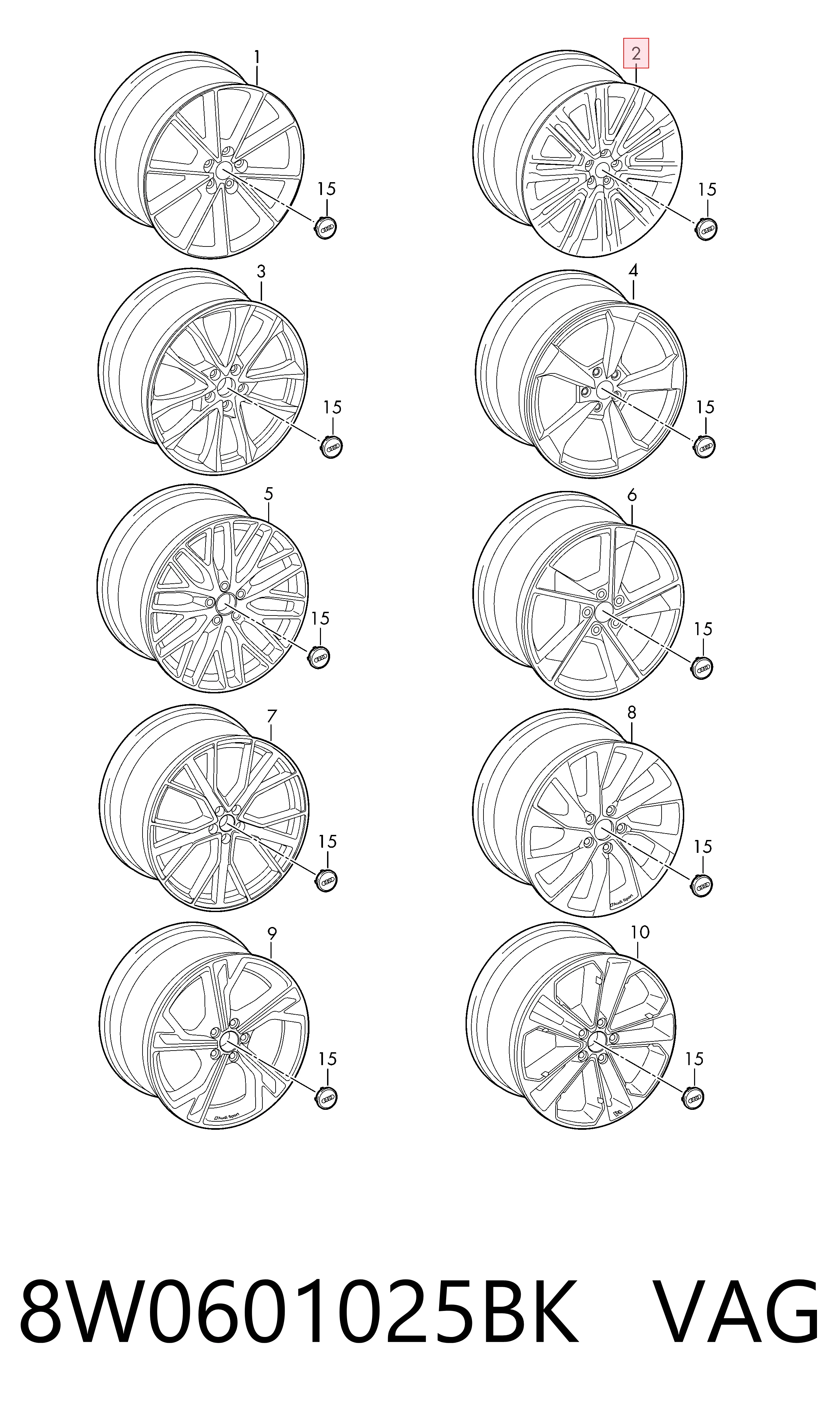 8W0601025BK VAG Aros