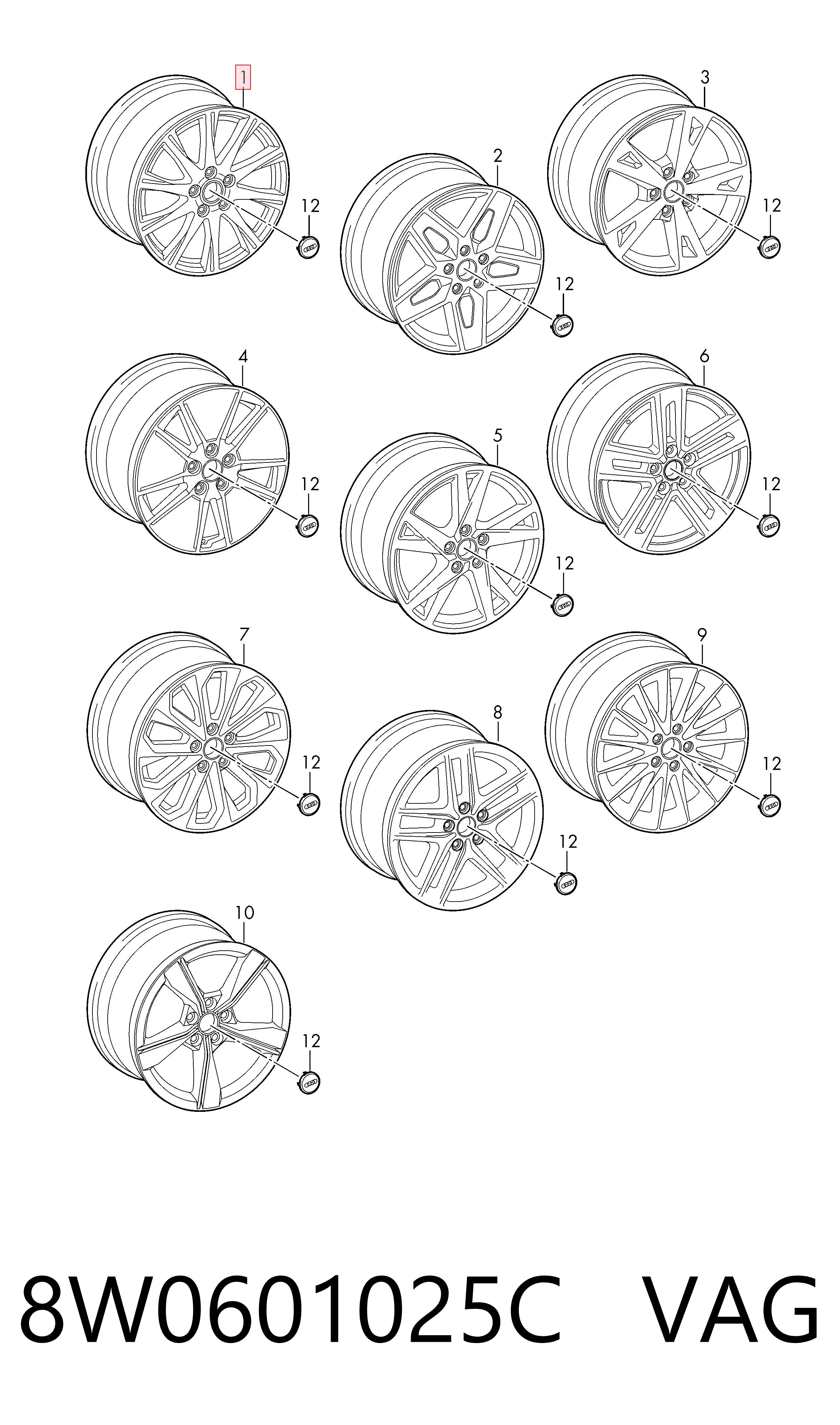 8W0601025C VAG Aros