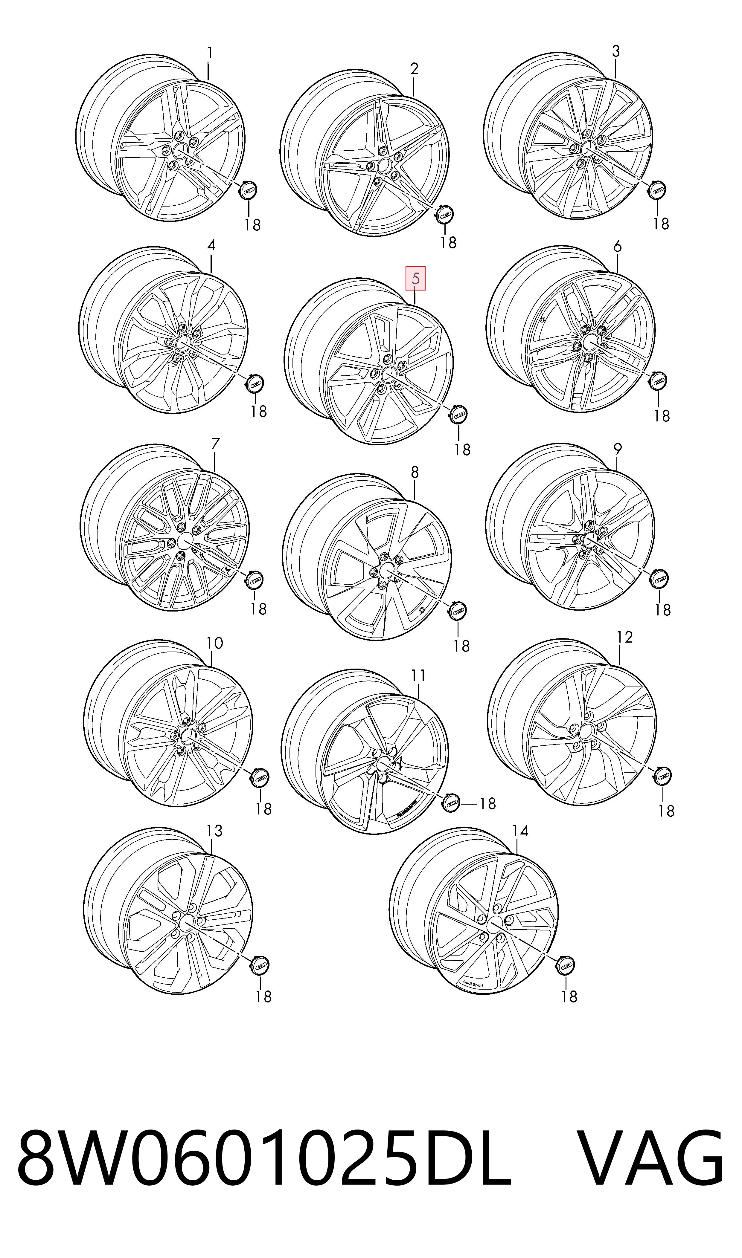 8W0601025DL VAG Aros