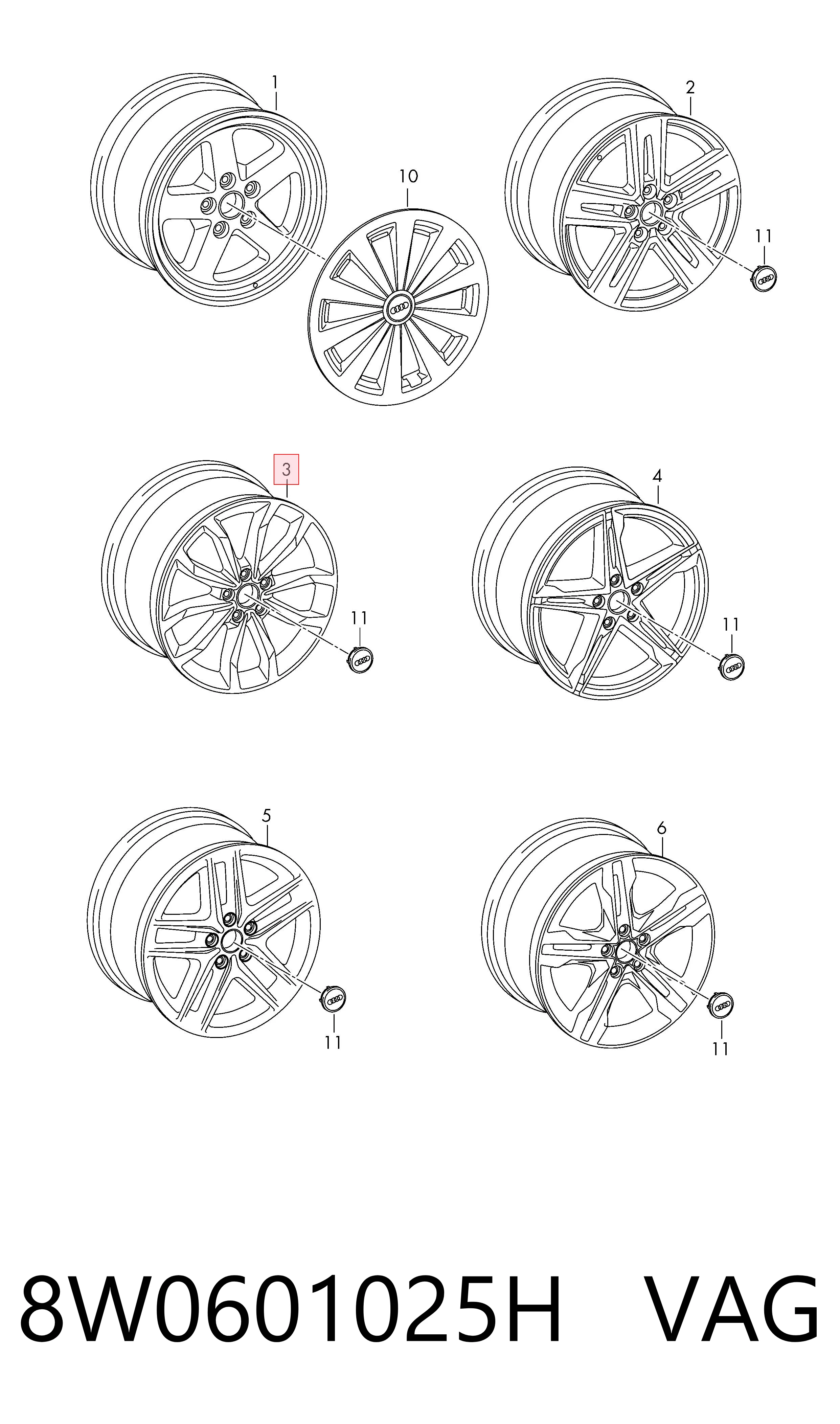 8W0601025H VAG Aros