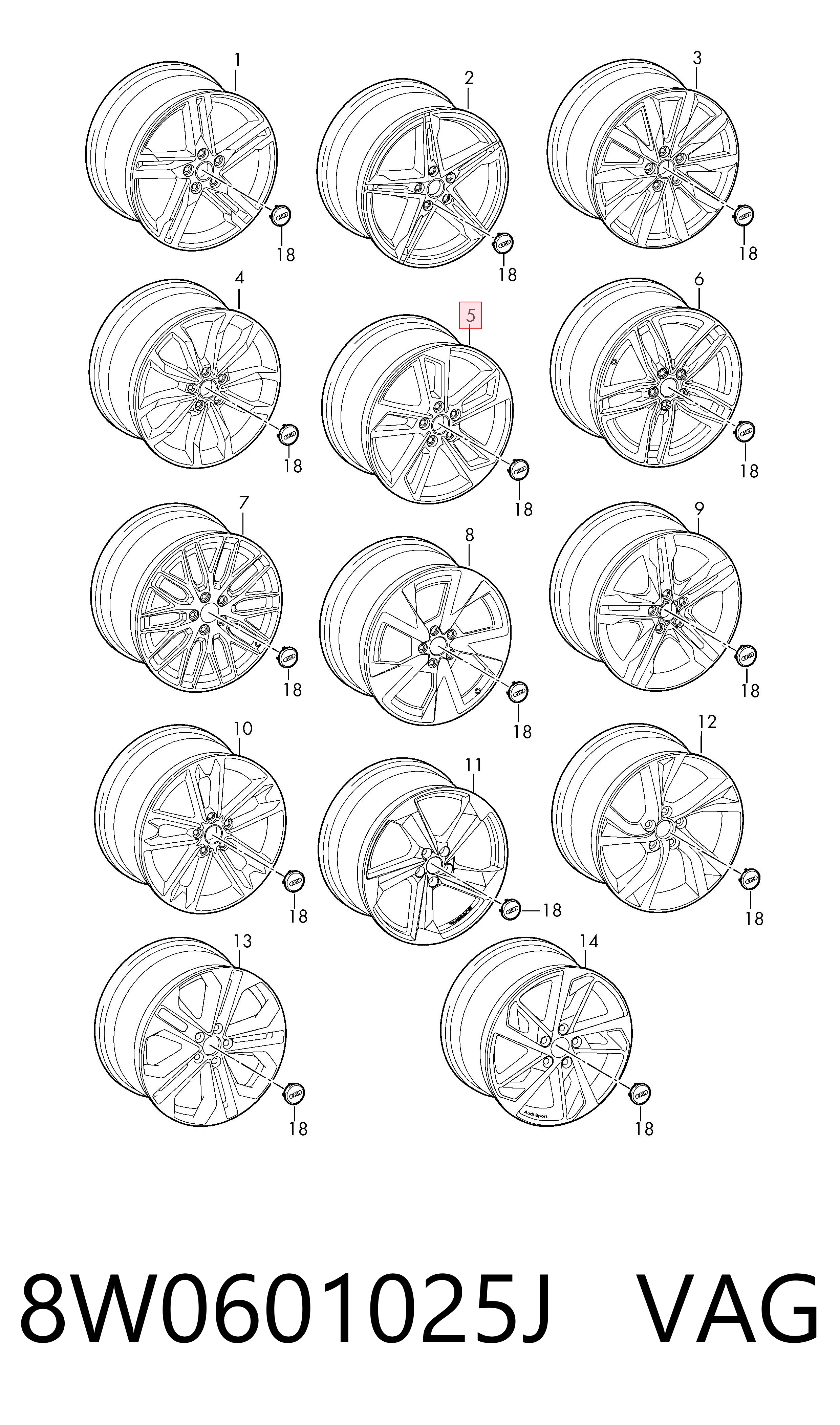 8W0601025J VAG Aros