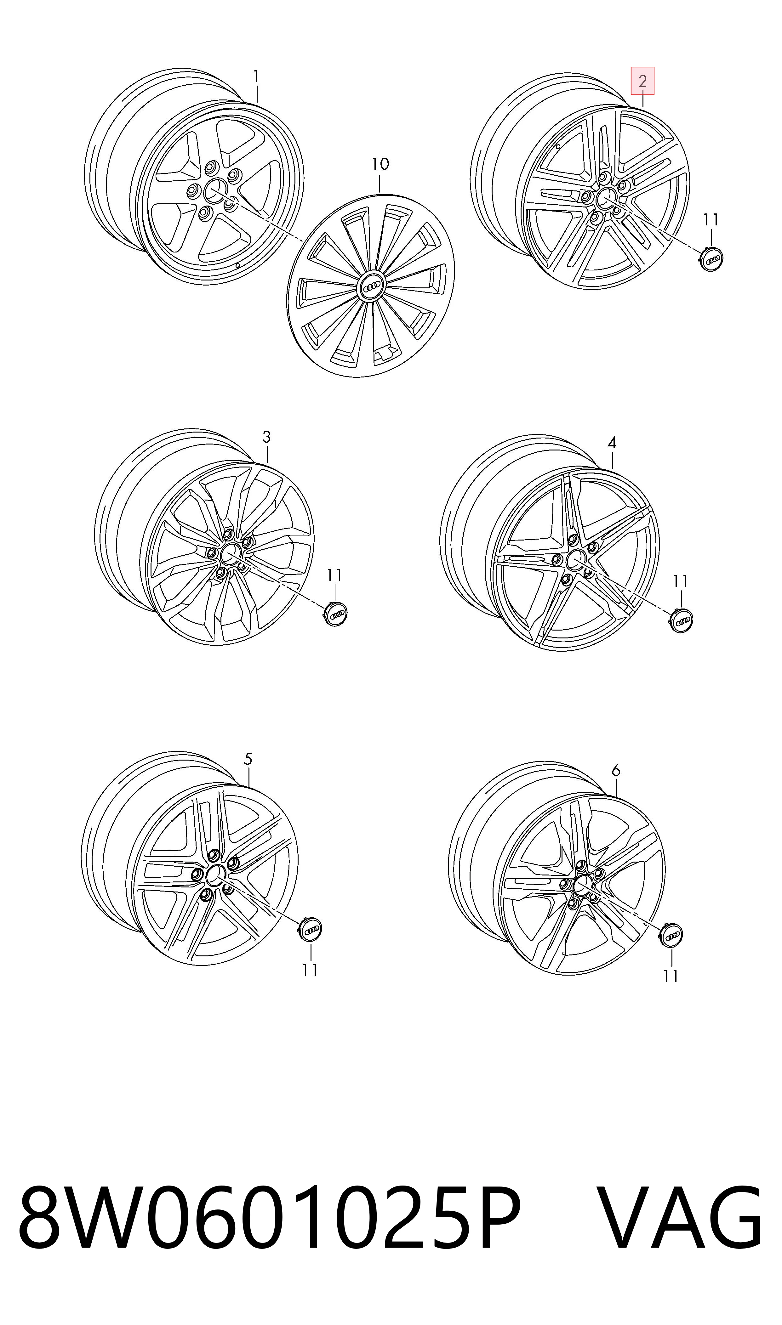 8W0601025P VAG Aros