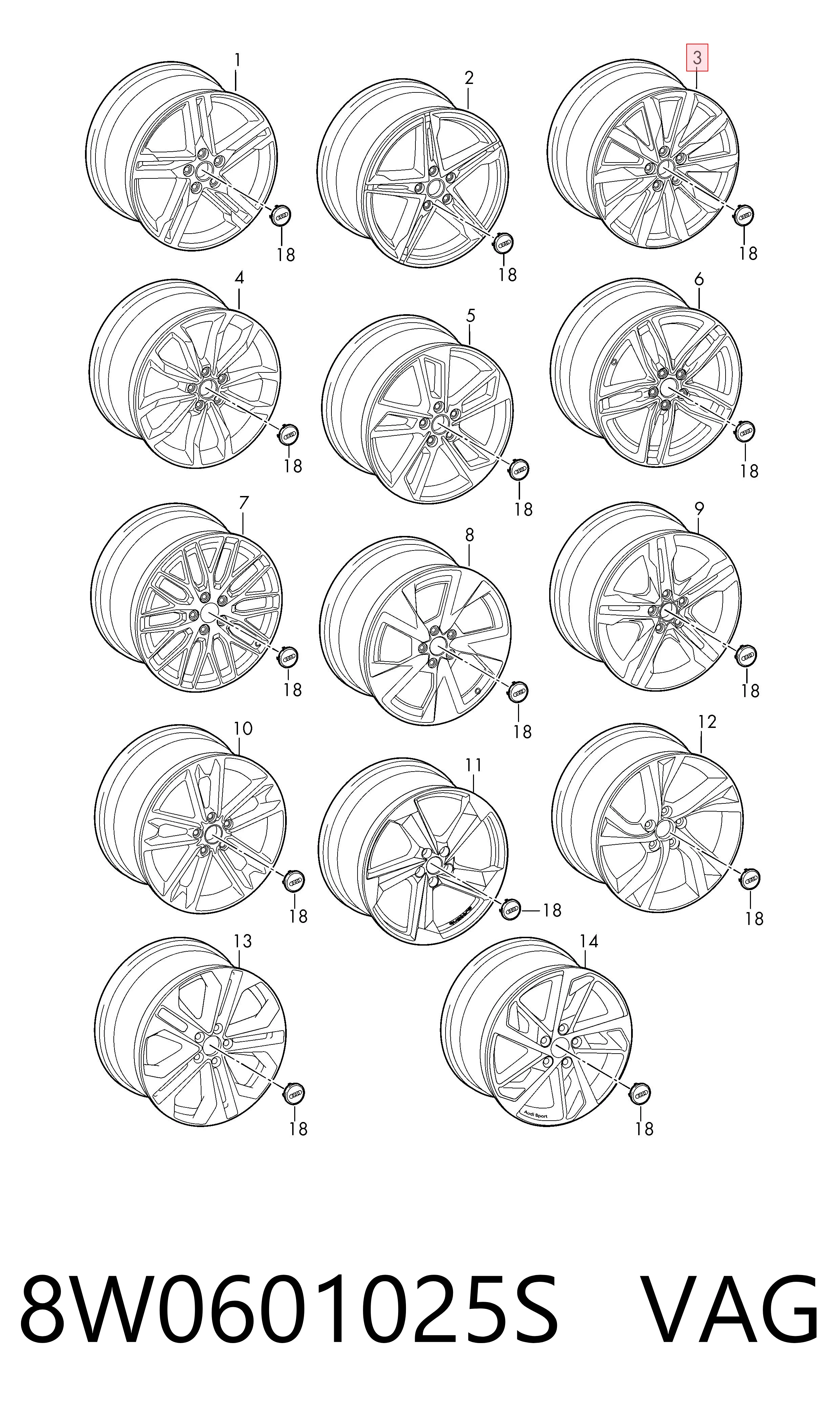 8W0601025S VAG Aros