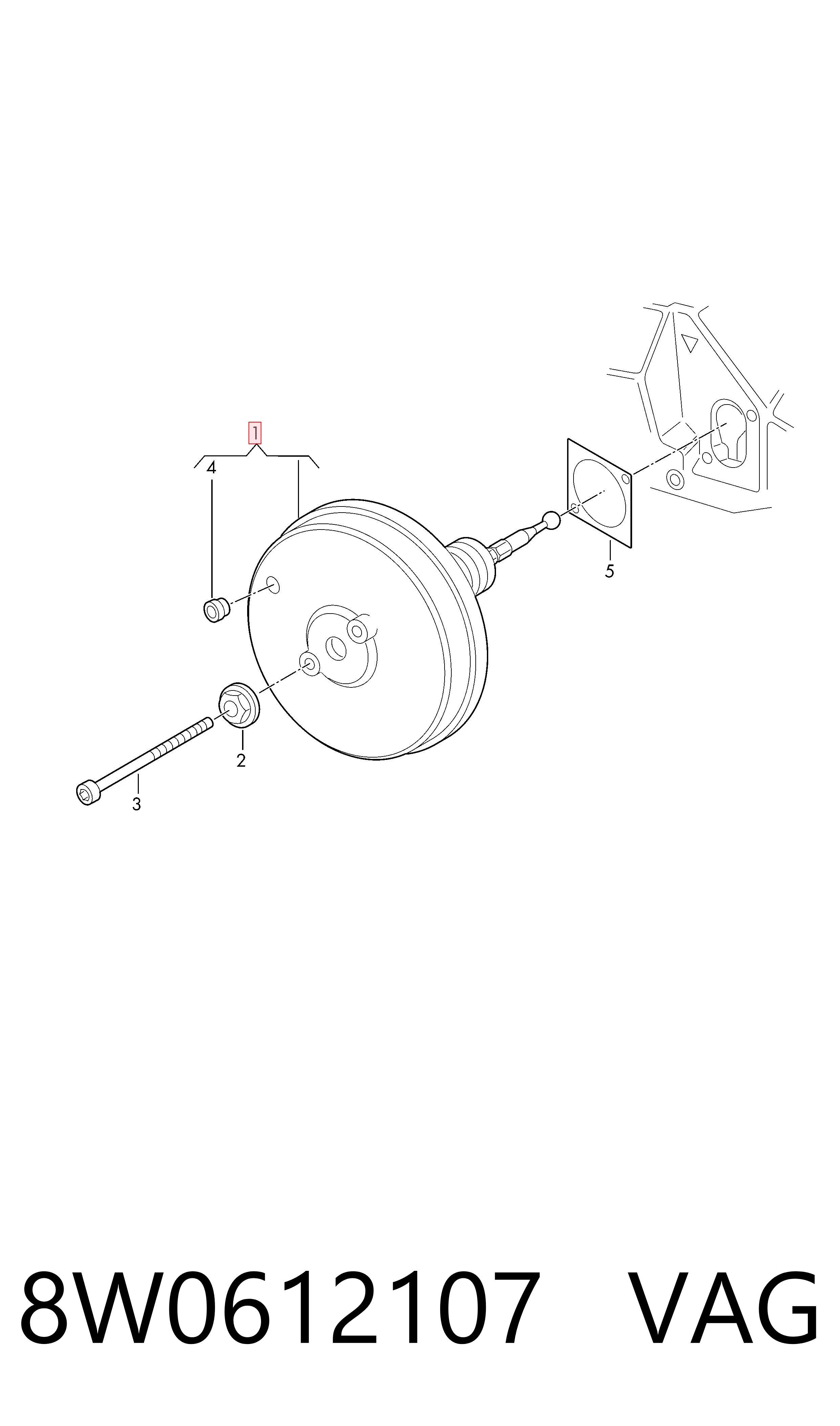 Servofreno para Audi A4 B9 8W2, 8WC