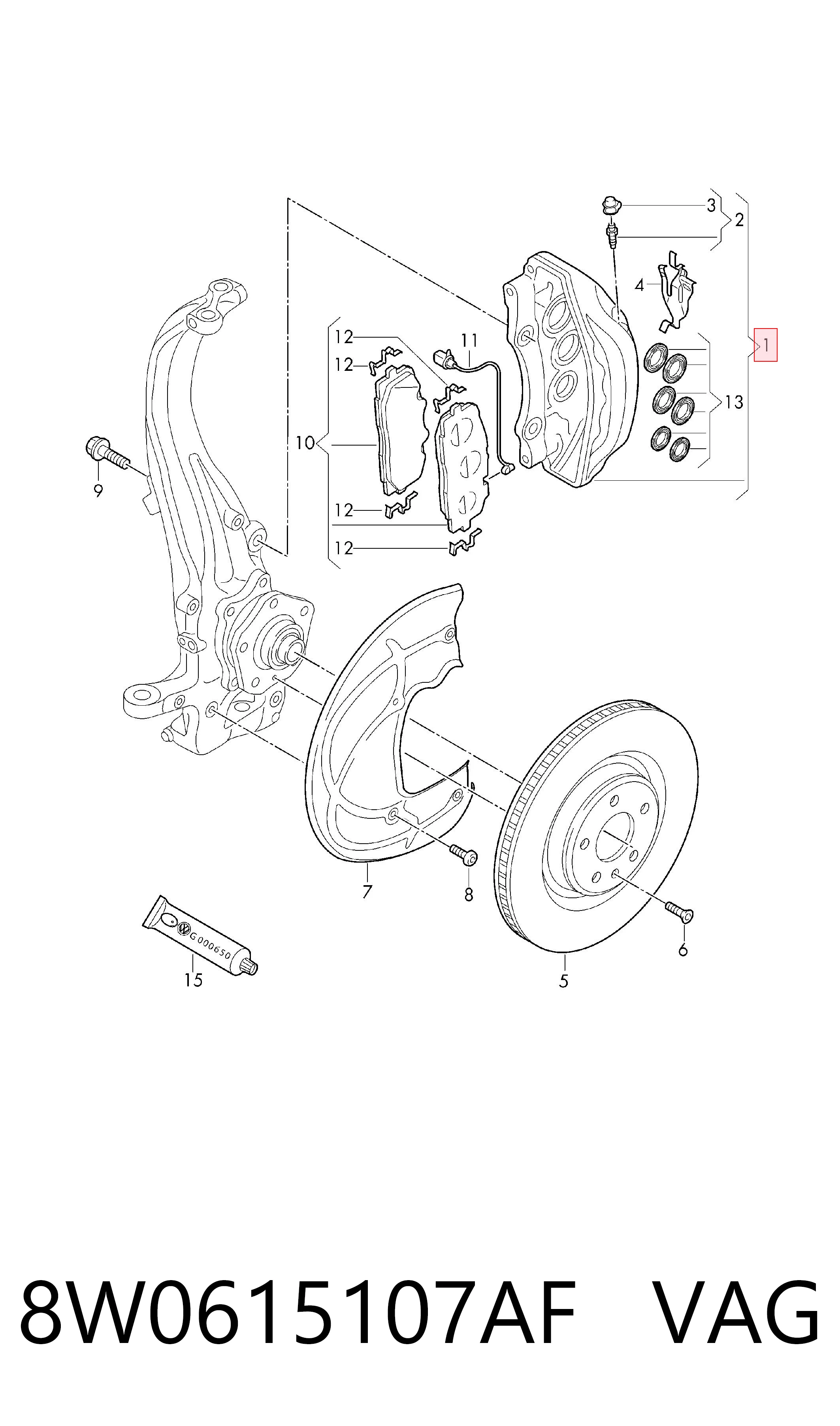 8W0615107AF VAG