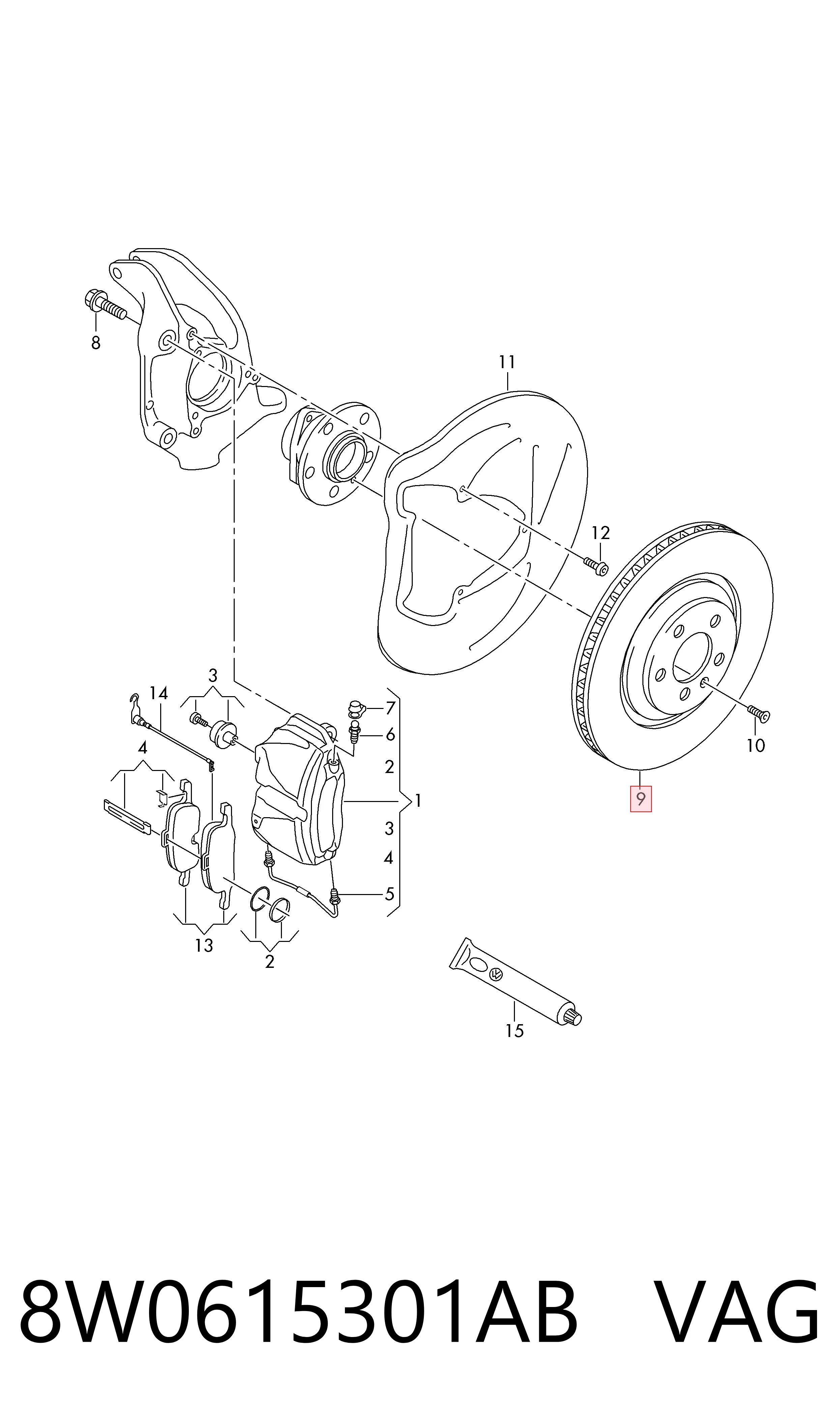8W0615301AB VAG Discos