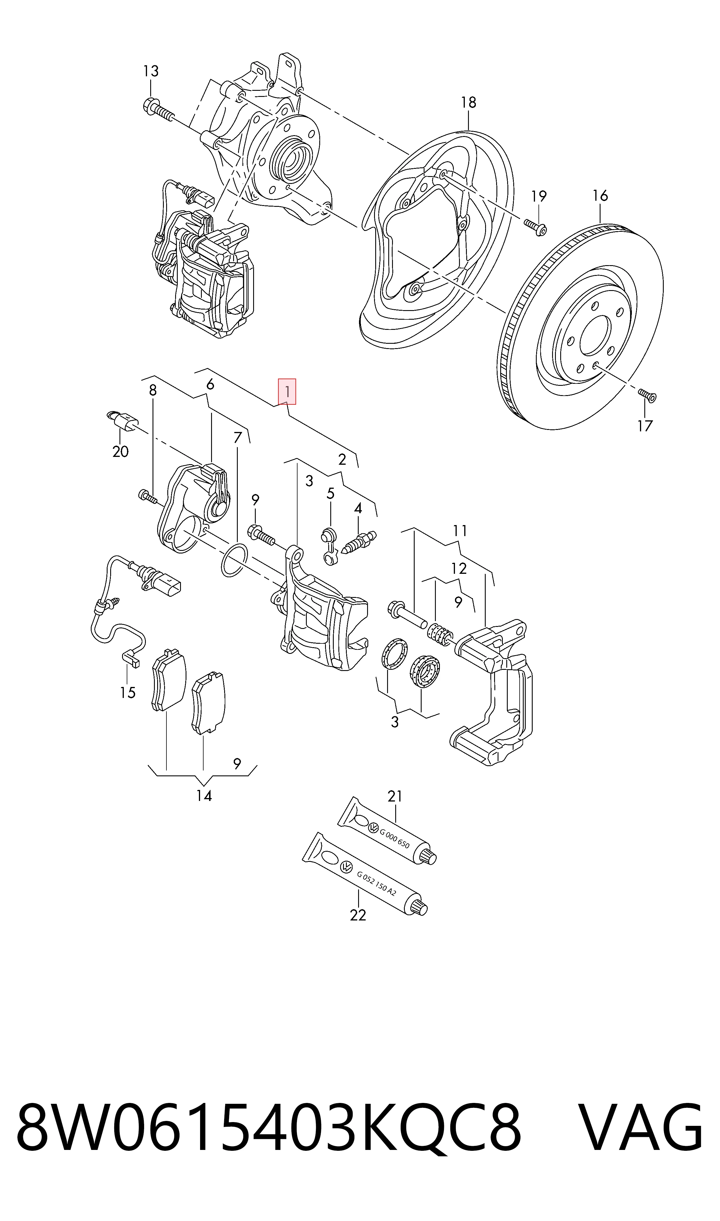 8W0615403KQC8 VAG