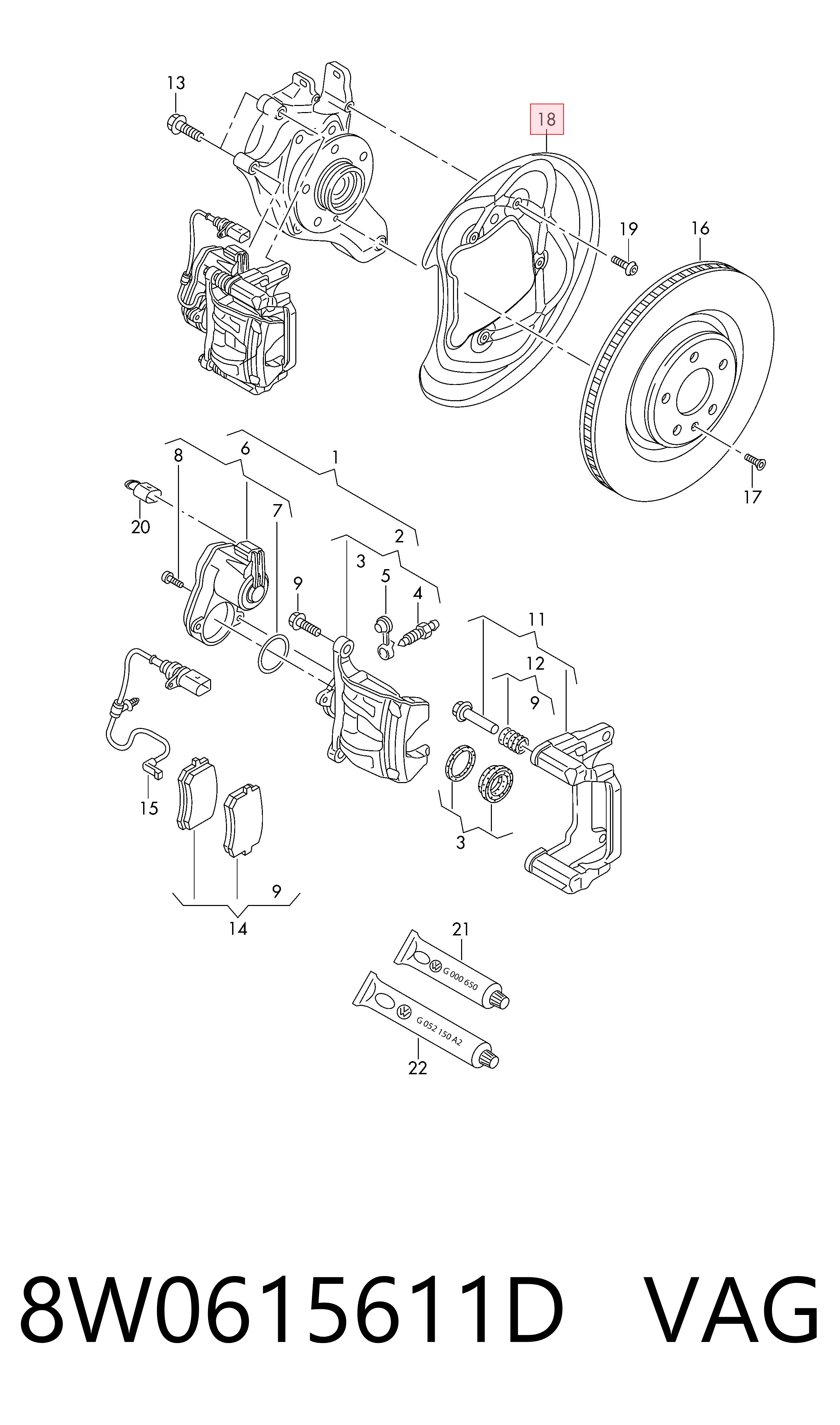 8W0615611D VAG