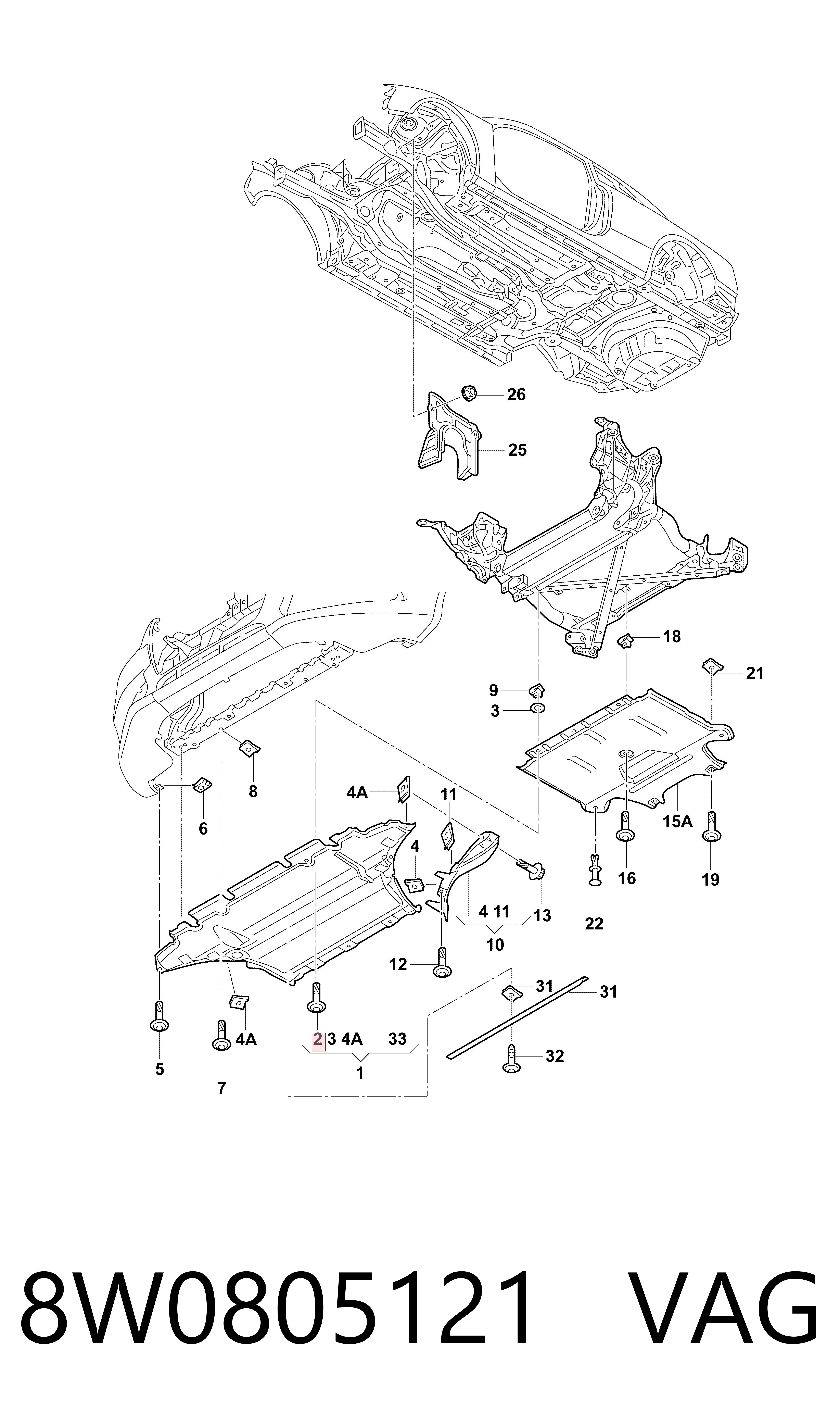 Comprar 8W0805121 VAG Protección motor / empotramiento