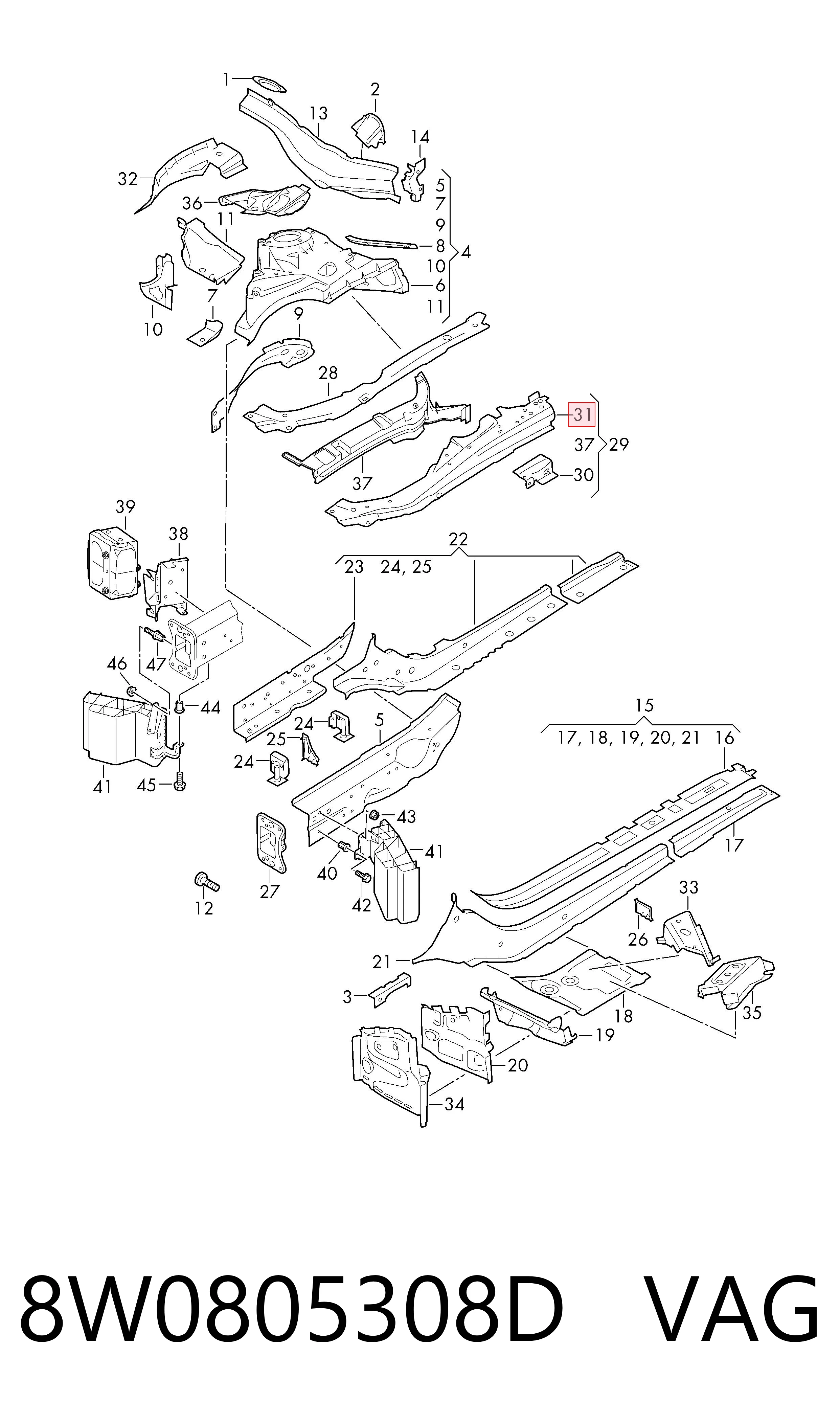 8W0805308D VAG