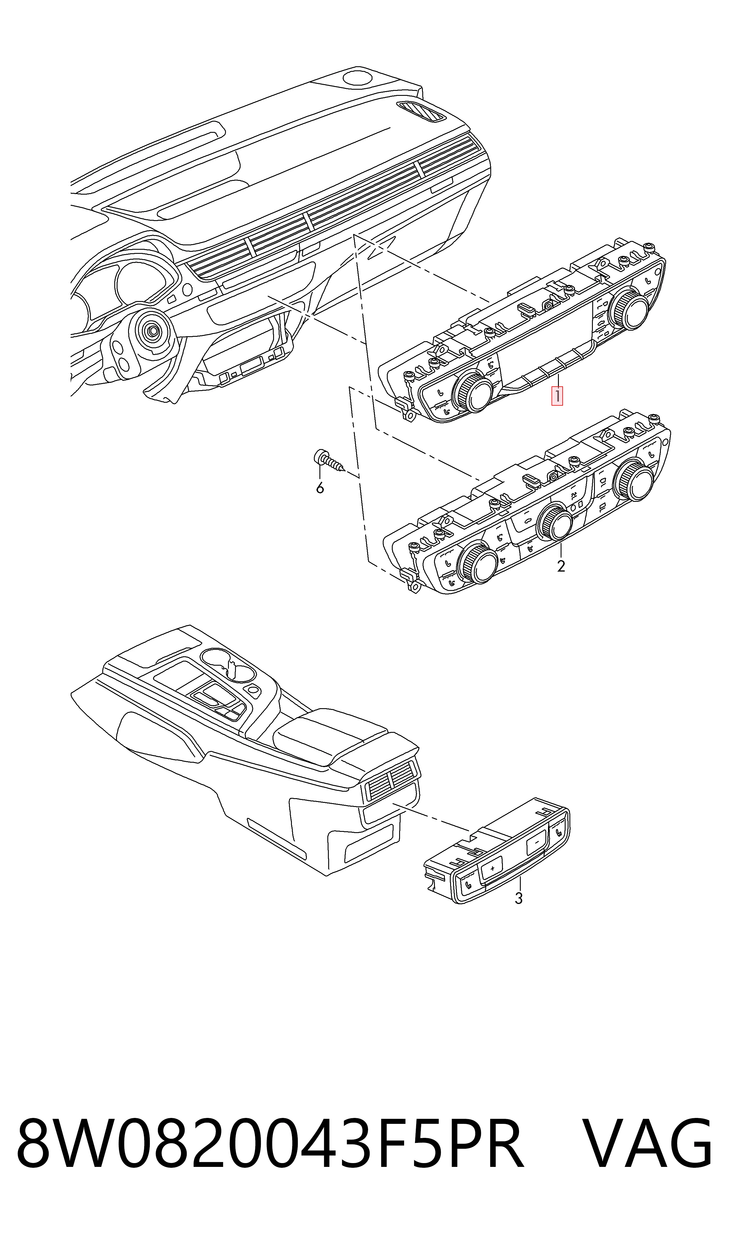 8W0820043F5PR VAG