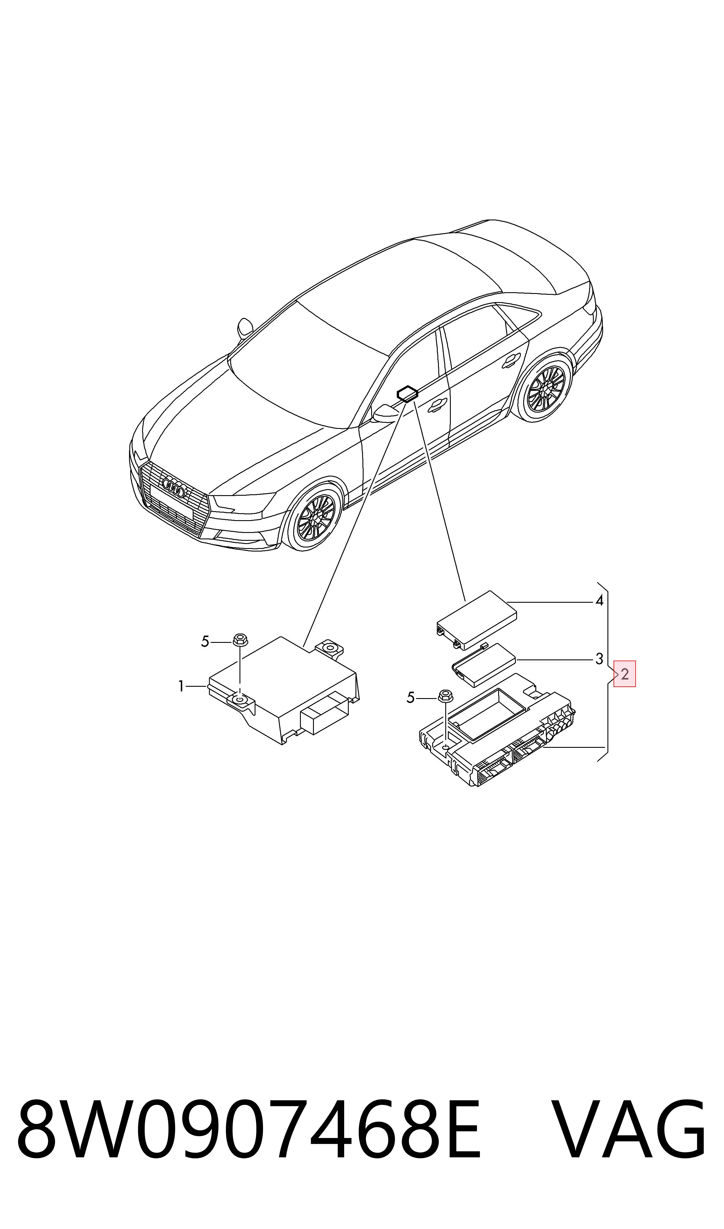 8W0907468E VAG Módulo de interfaz de diagnóstico
