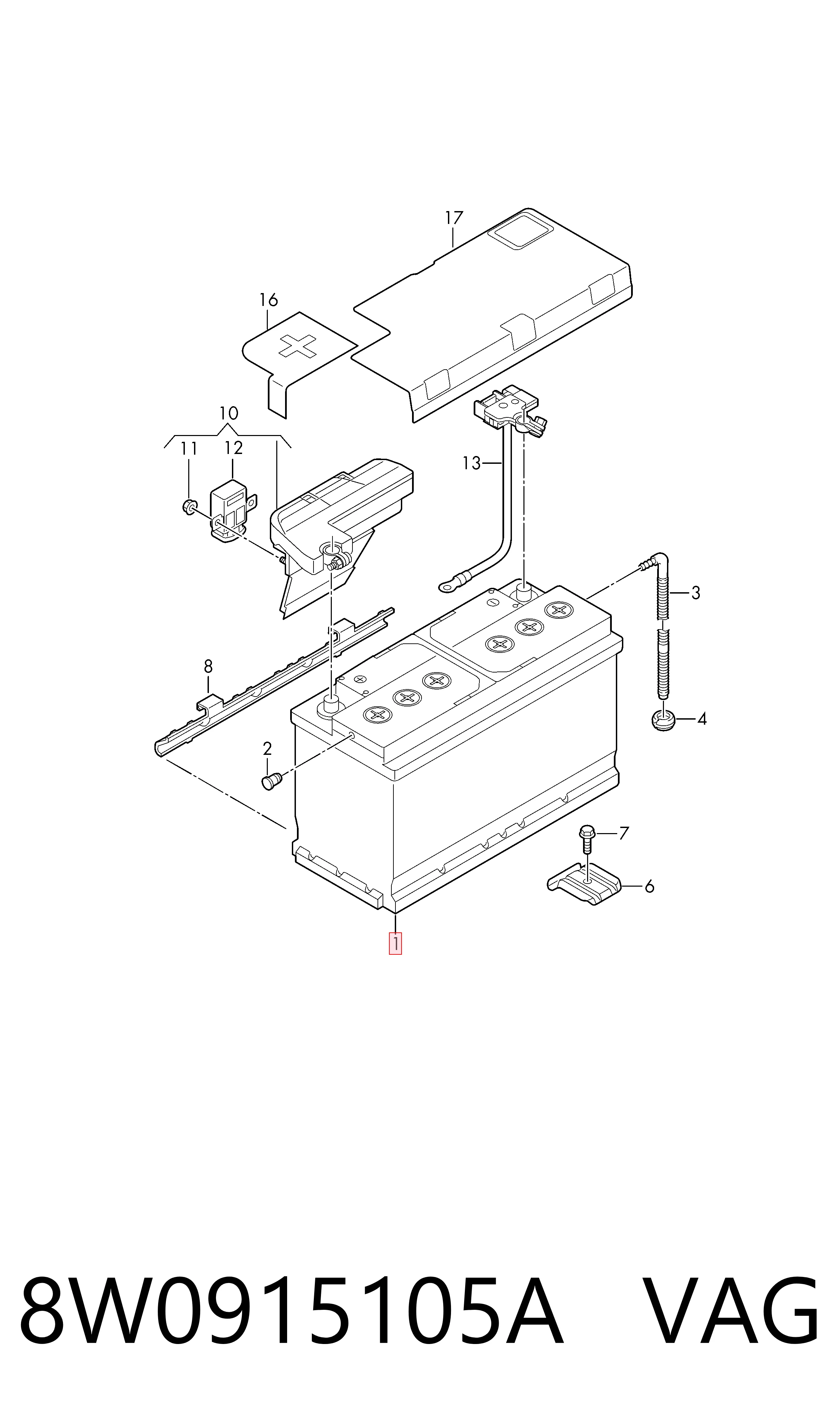 Batería de arranque VAG 8W0915089A precio, desde 204,71 EUR