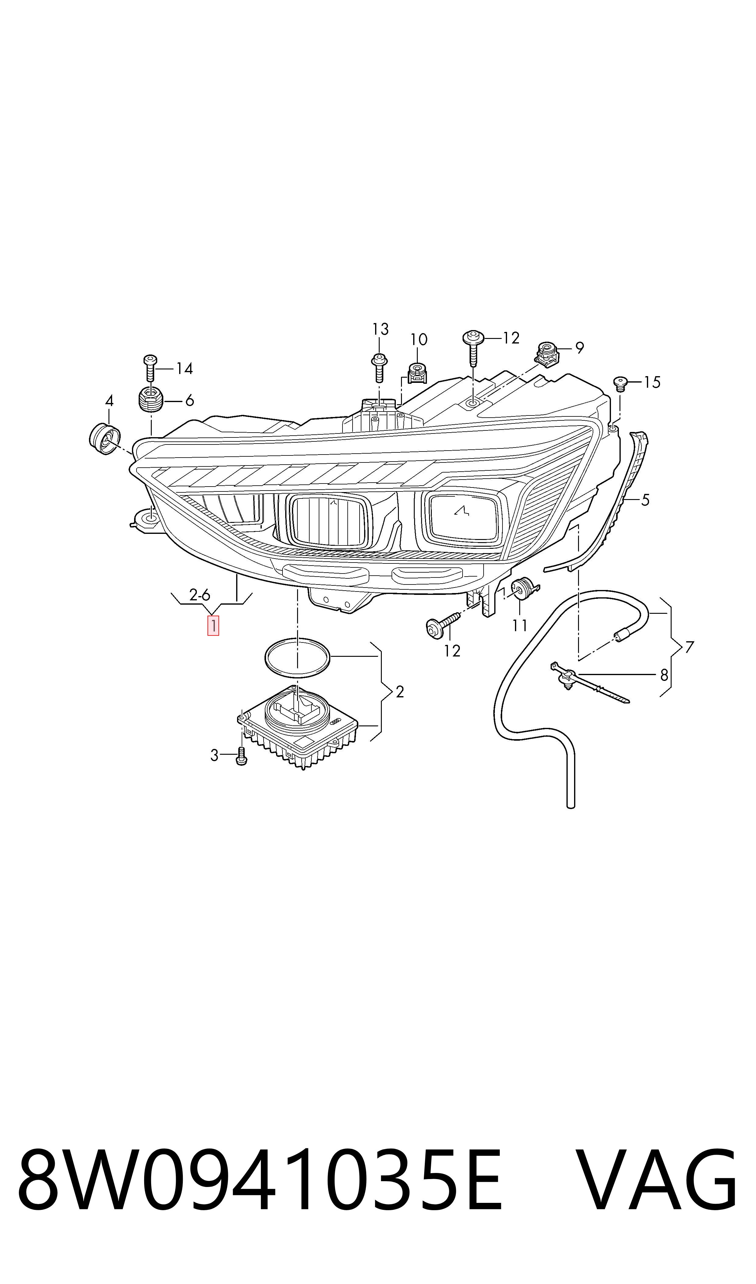 8W0941035E VAG Faros