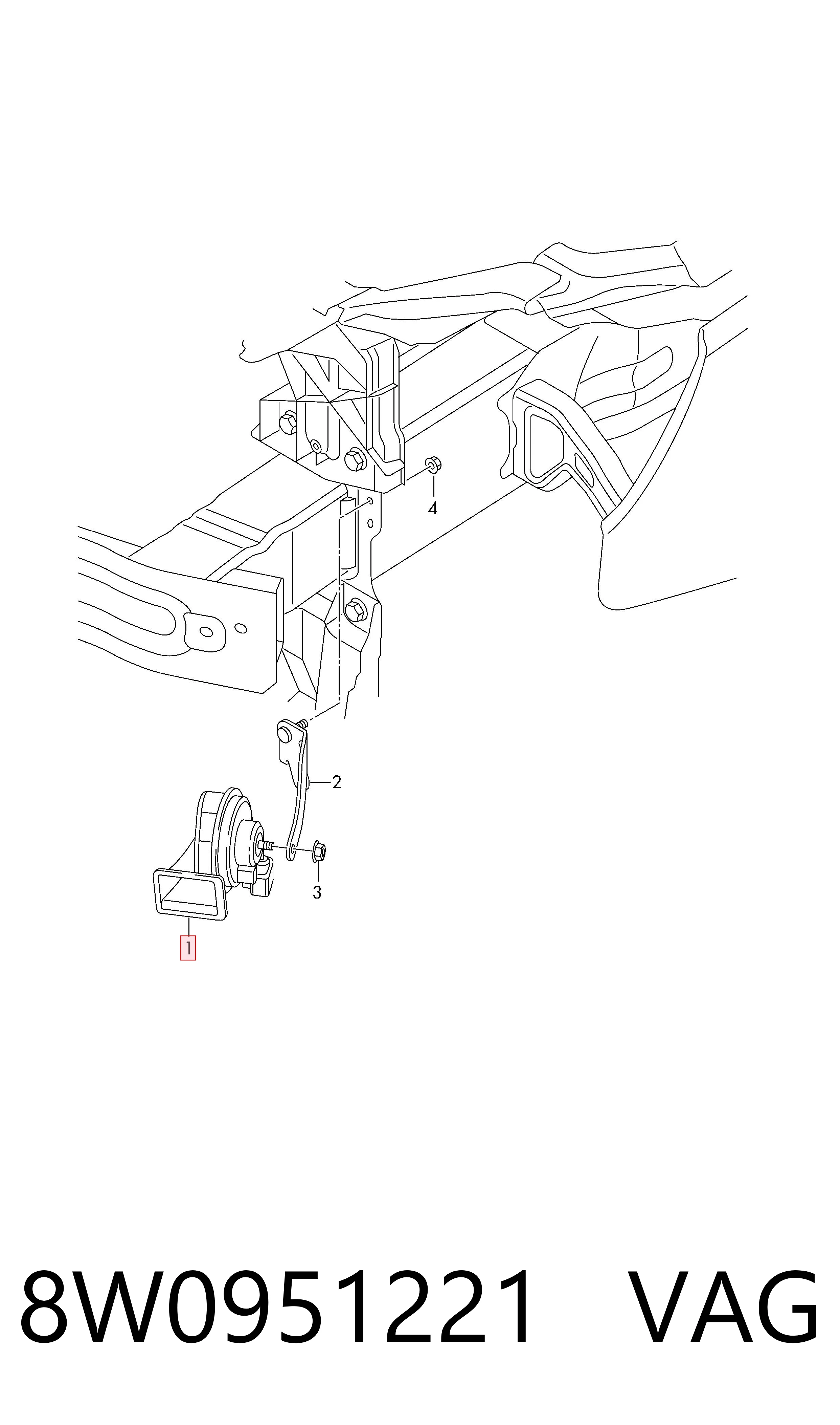 Claxon 8W0951221 VAG