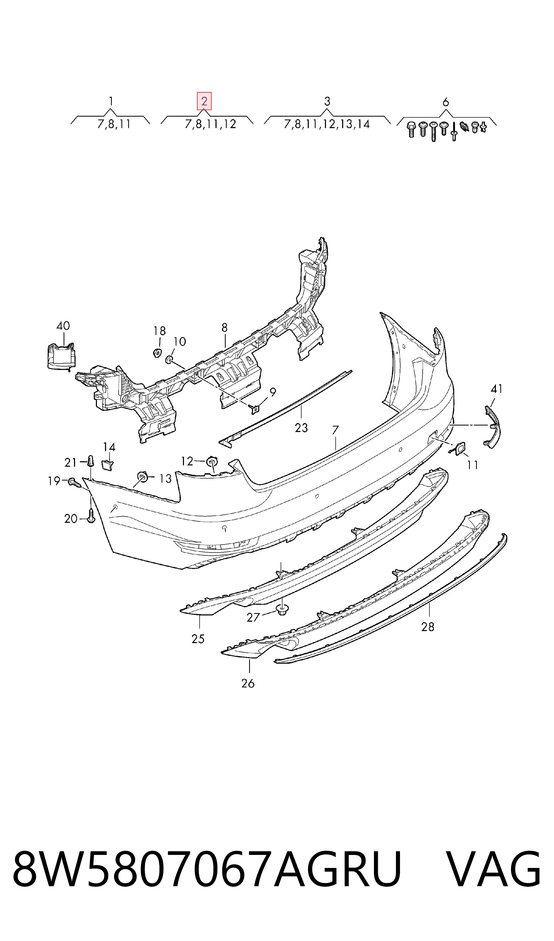 Comprar Parachoques trasero Audi A4  8W2, 8WC a bajo precio