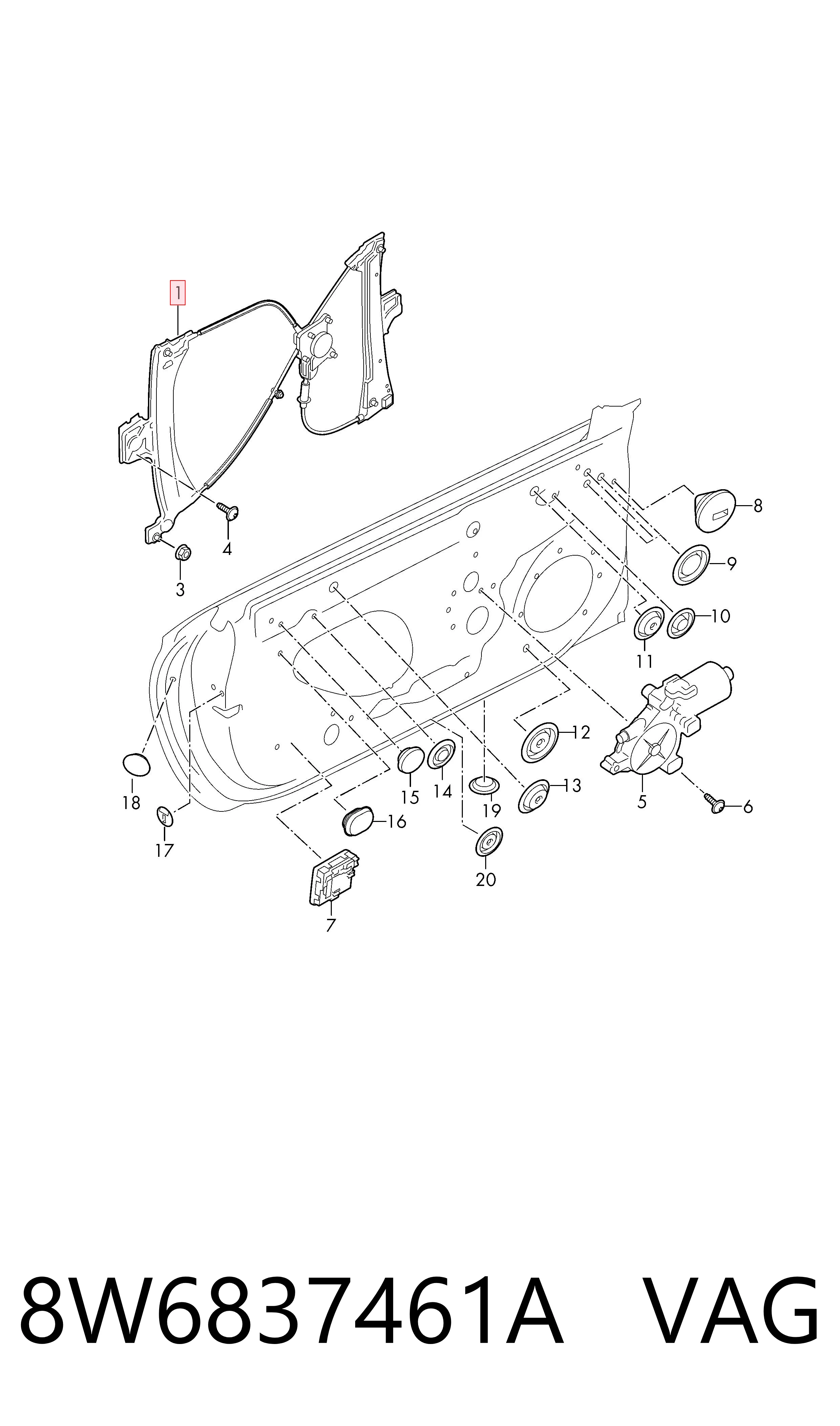 Comprar Mecanismo de elevalunas delantero izquierdo Audi A5  F53, F5P