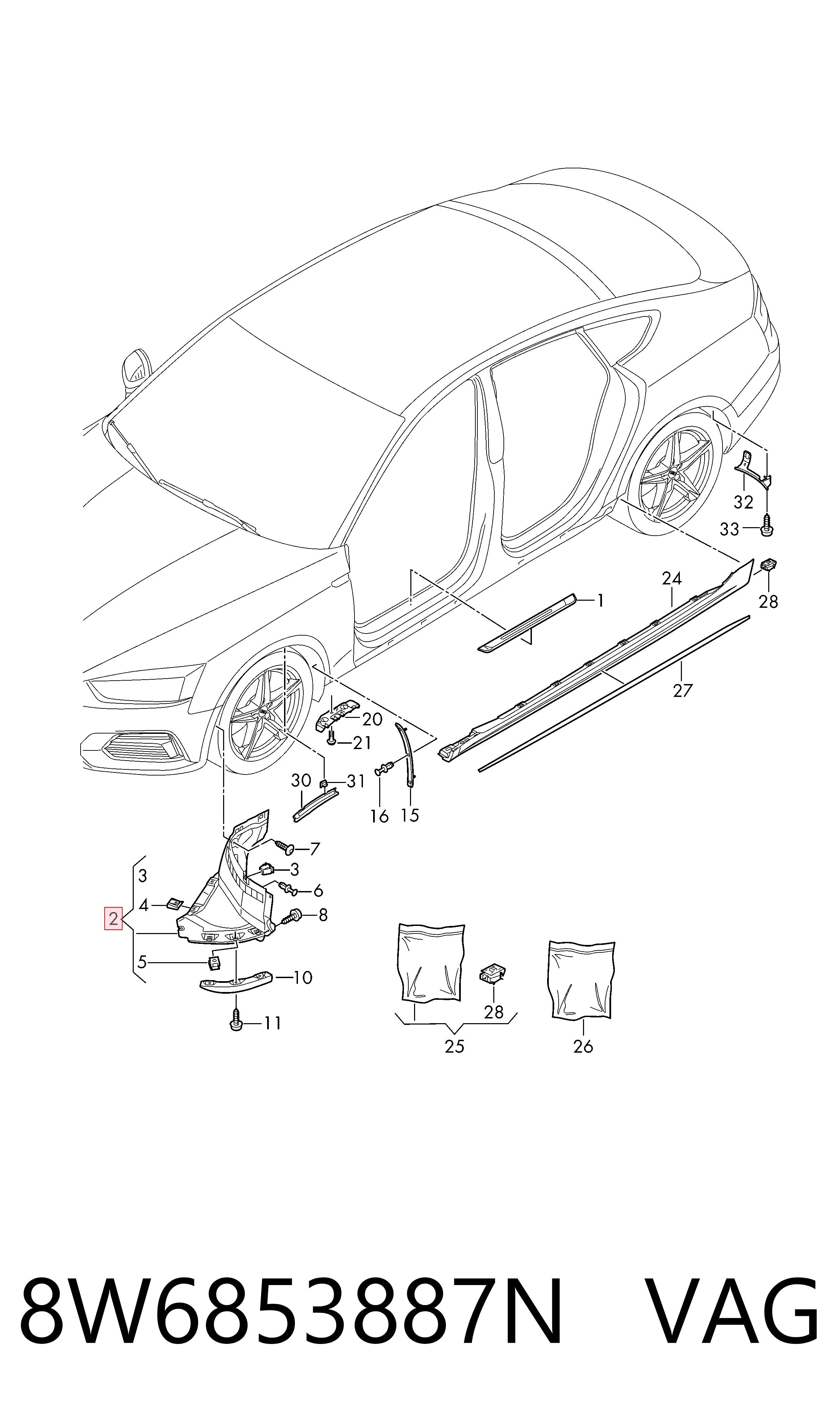  VAG 8W6853887N precio, desde 32,75 EUR
