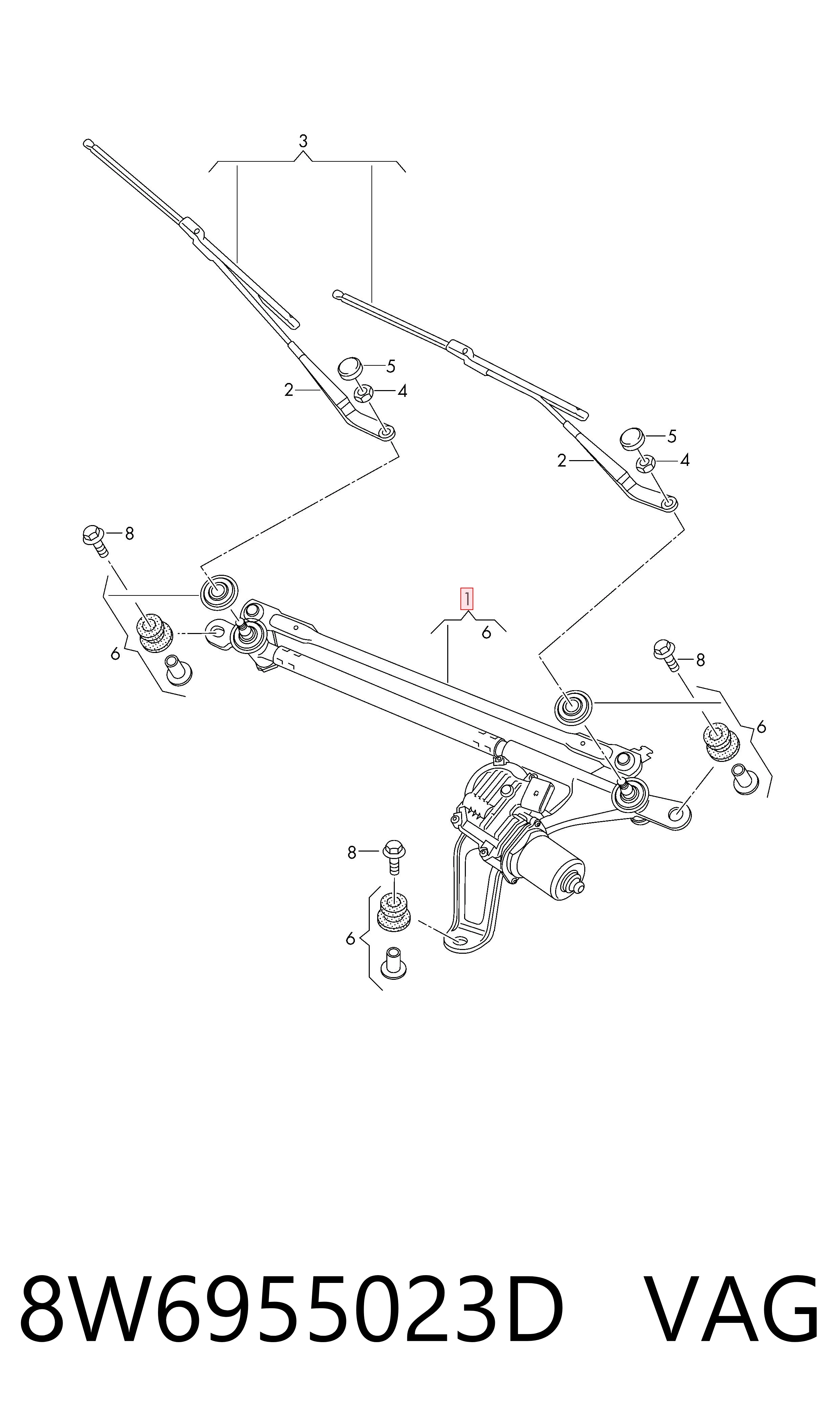 Comprar Trapezio del limpiaparabrisas Audi A5 F5A, F5F a bajo precio