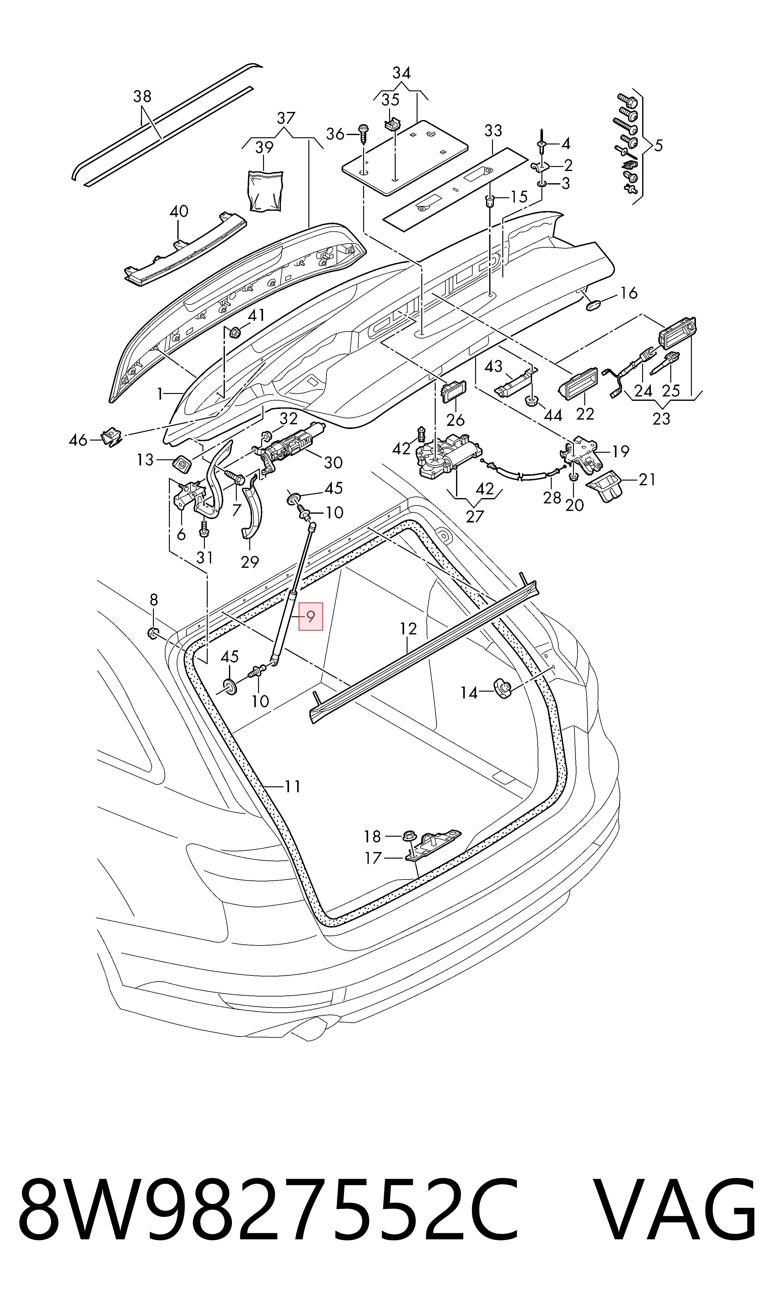 Comprar Amortiguador maletero Audi A4 Allroad B9 8WH, 8WJ