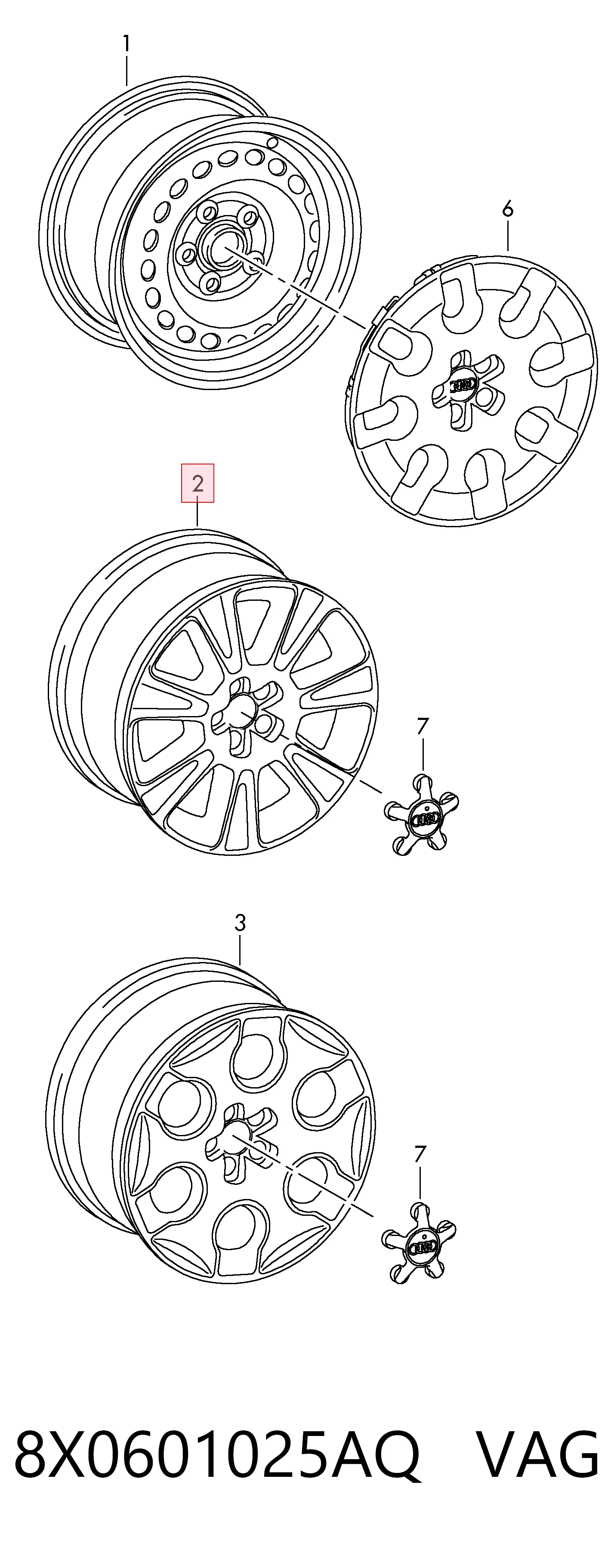 8X0601025AQ VAG Aros