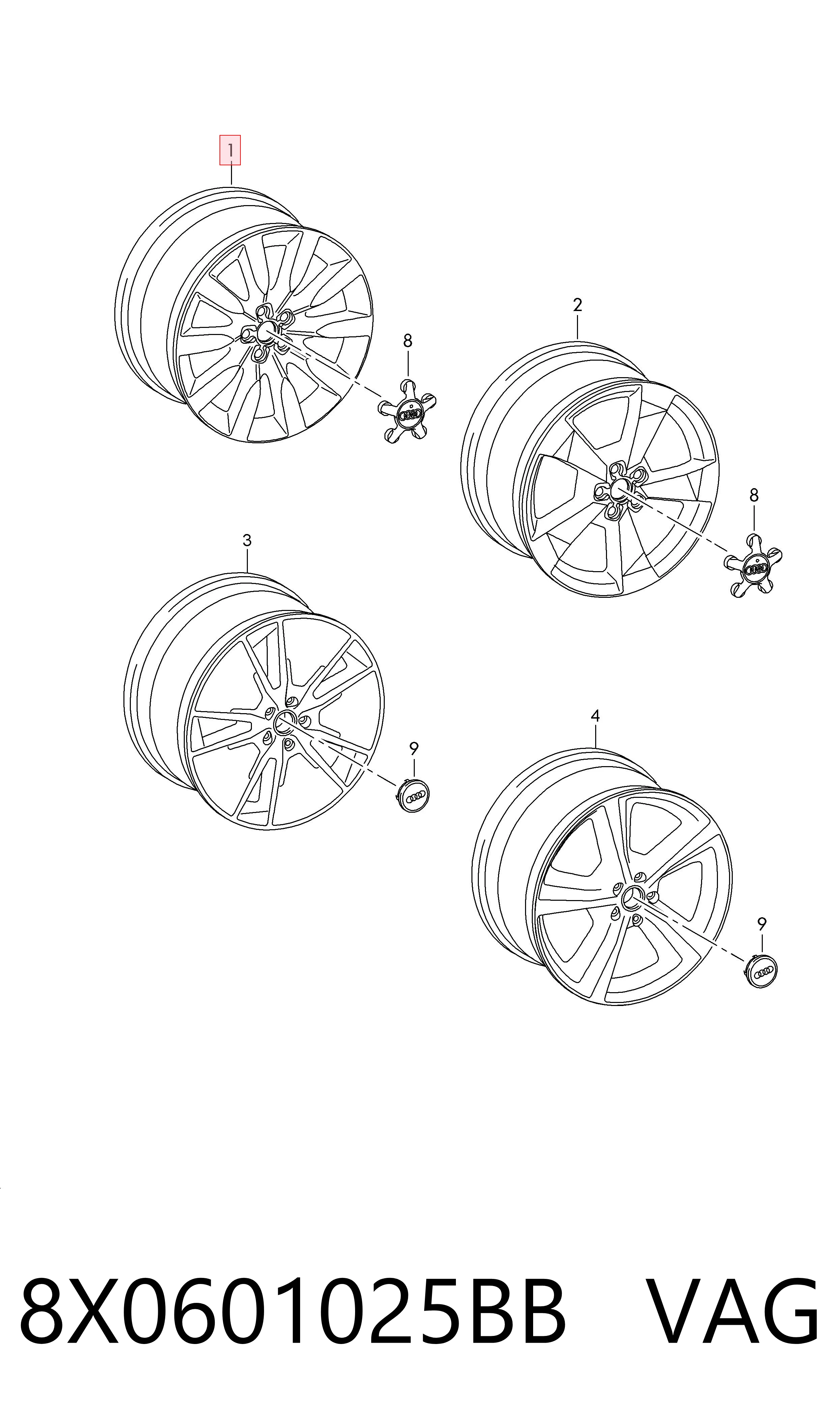 8X0601025BB VAG Aros