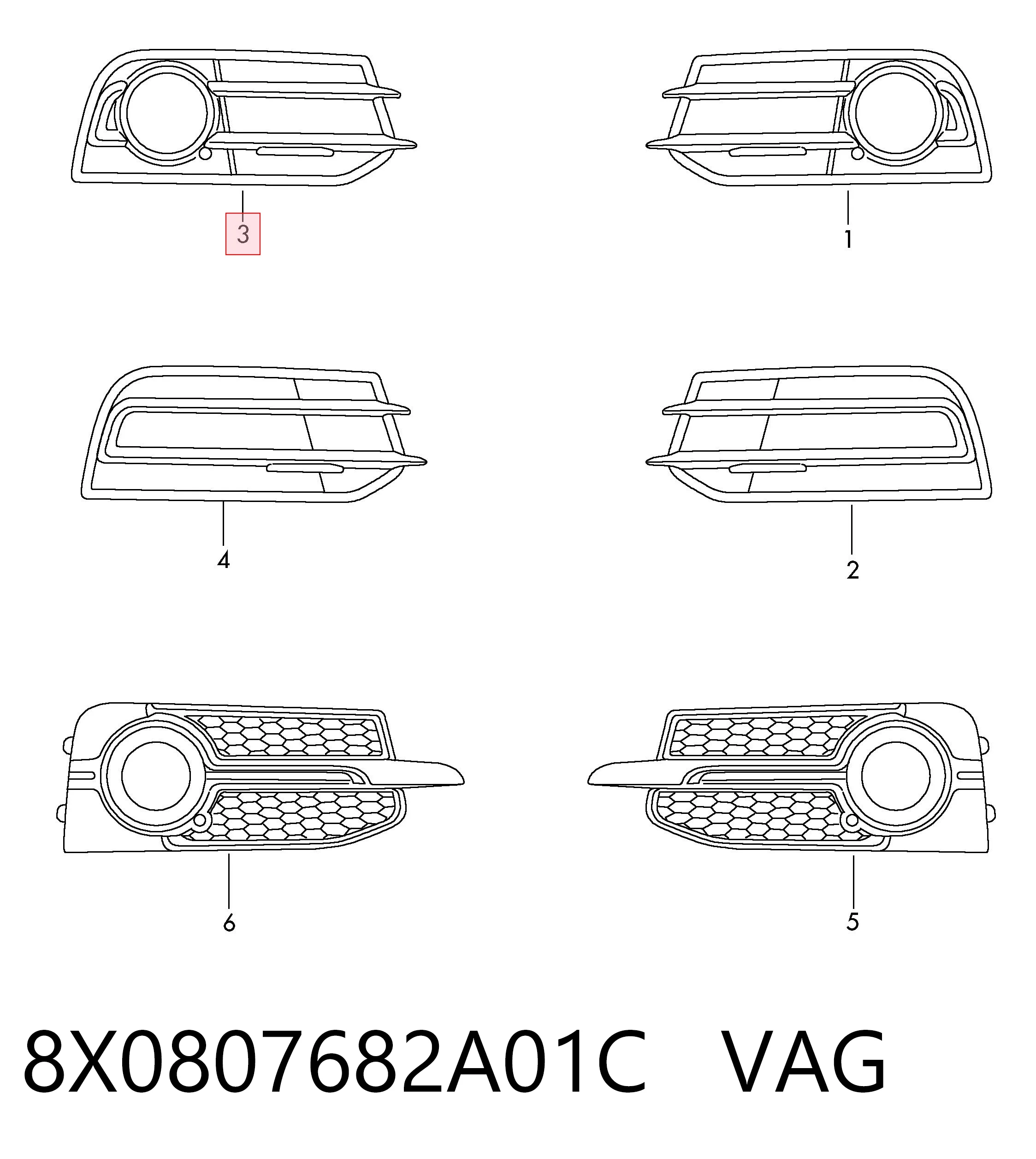 8X0807682A01C VAG