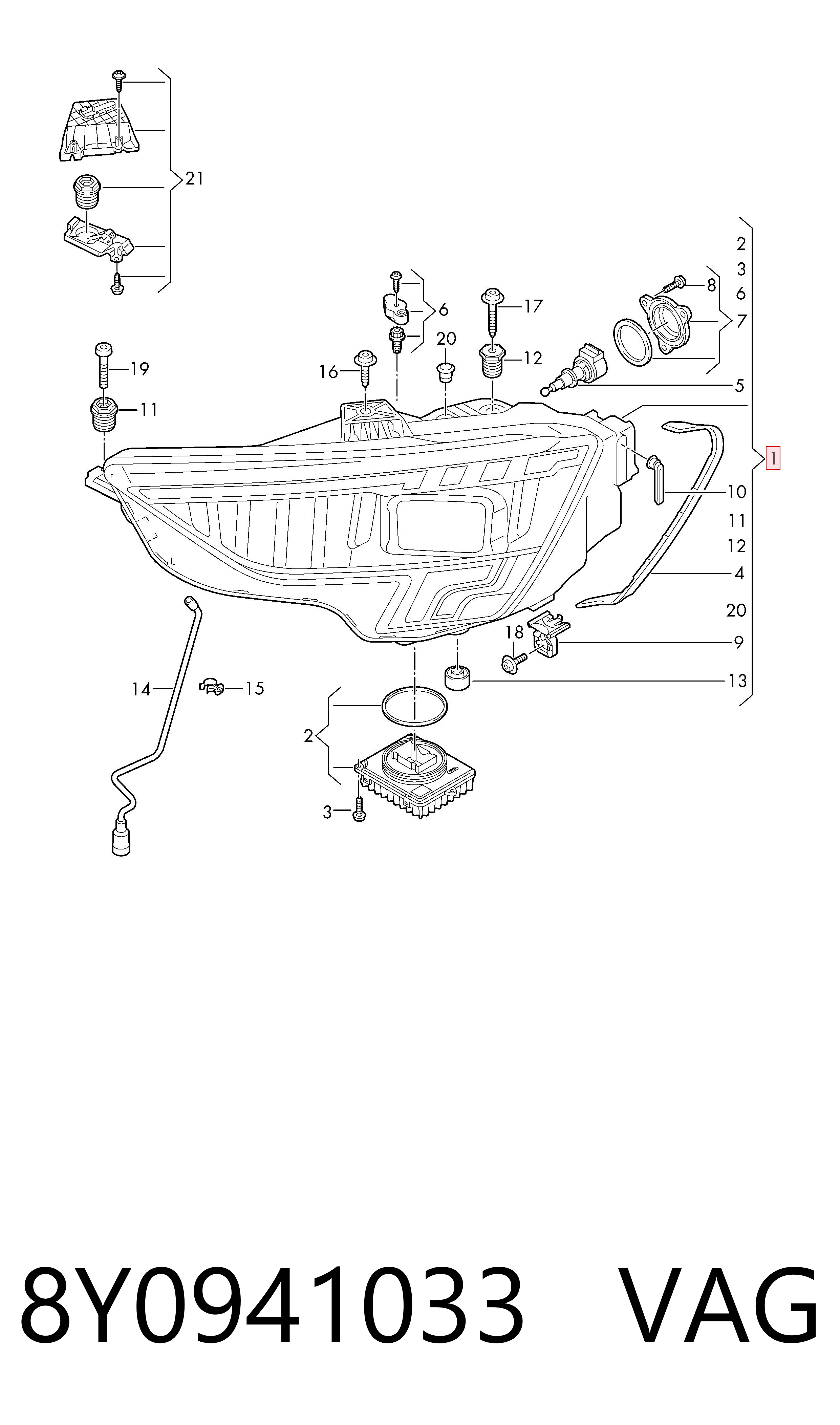 8Y0941033 VAG Faros