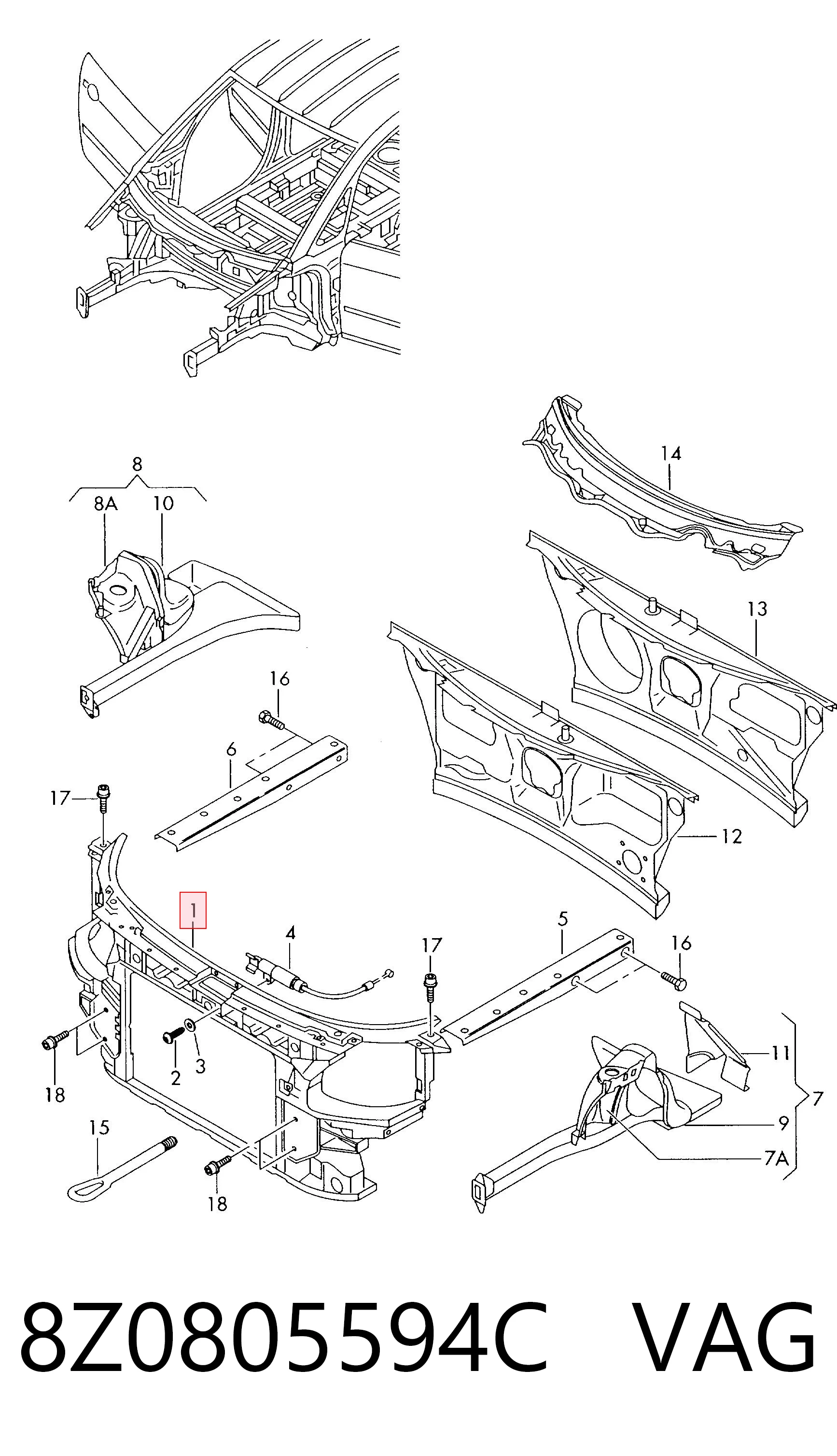 8Z0805594C VAG