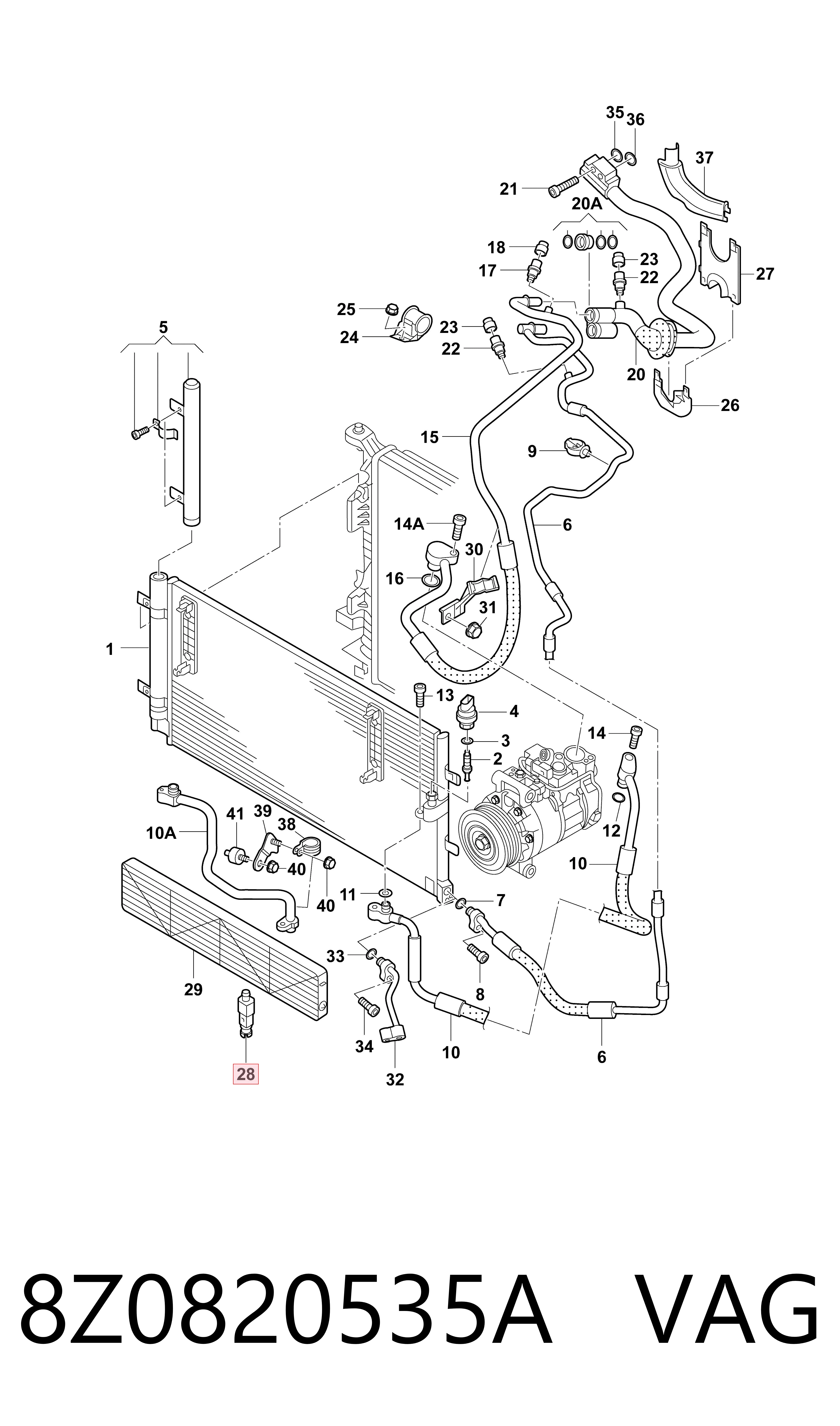 Sensor de temperatura ambiente 8Z0820535A VAG