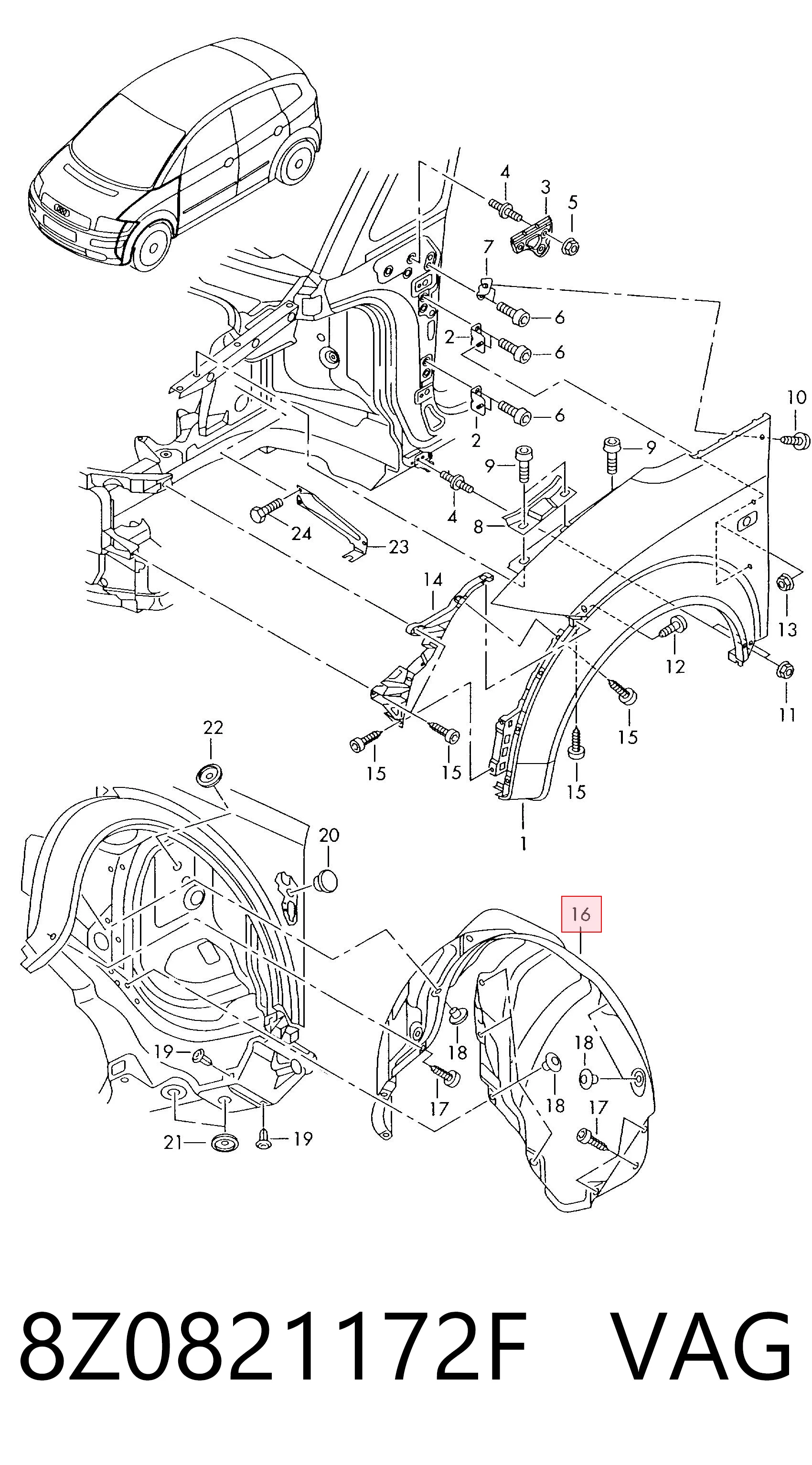 8Z0821172F VAG