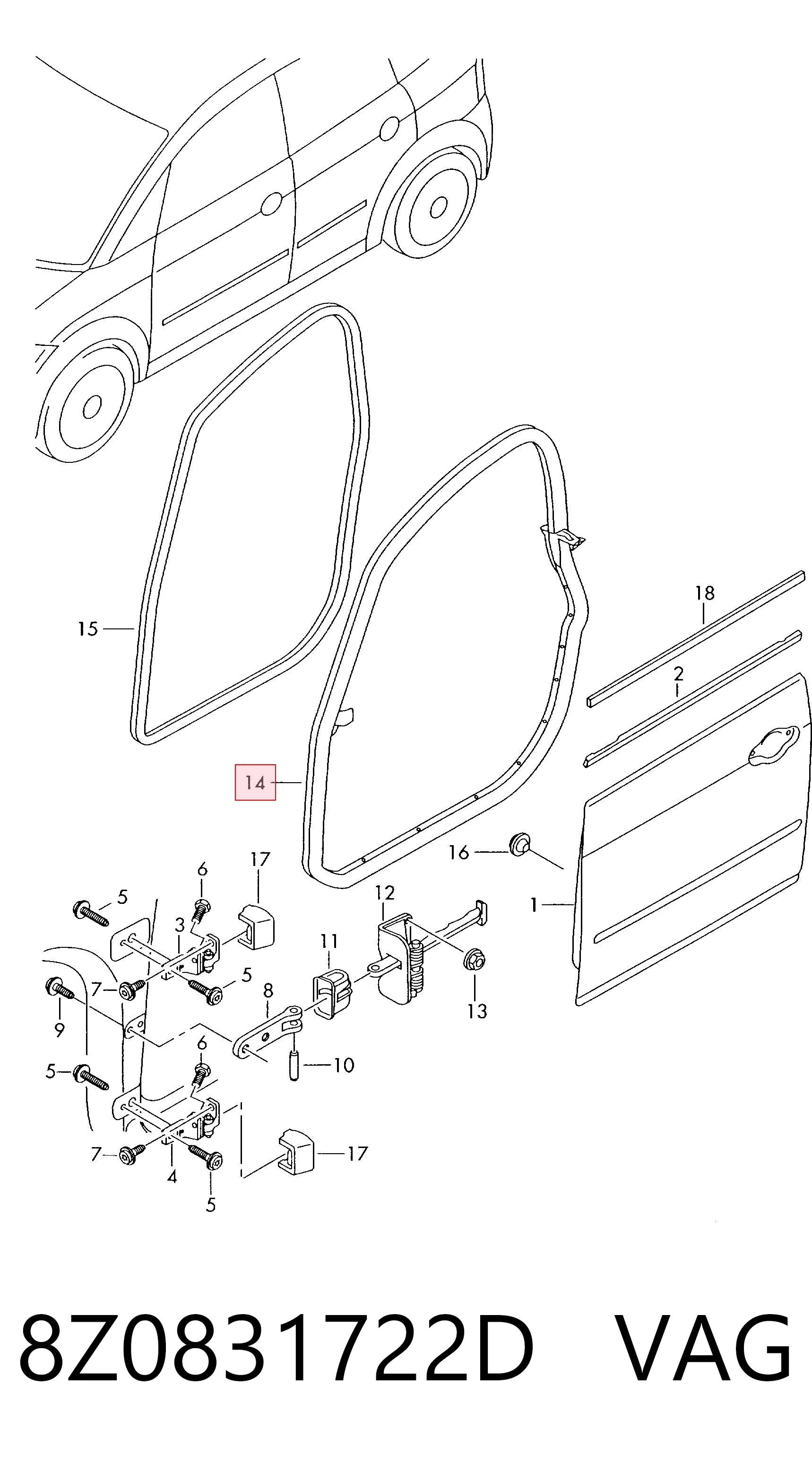 8Z0831722D VAG