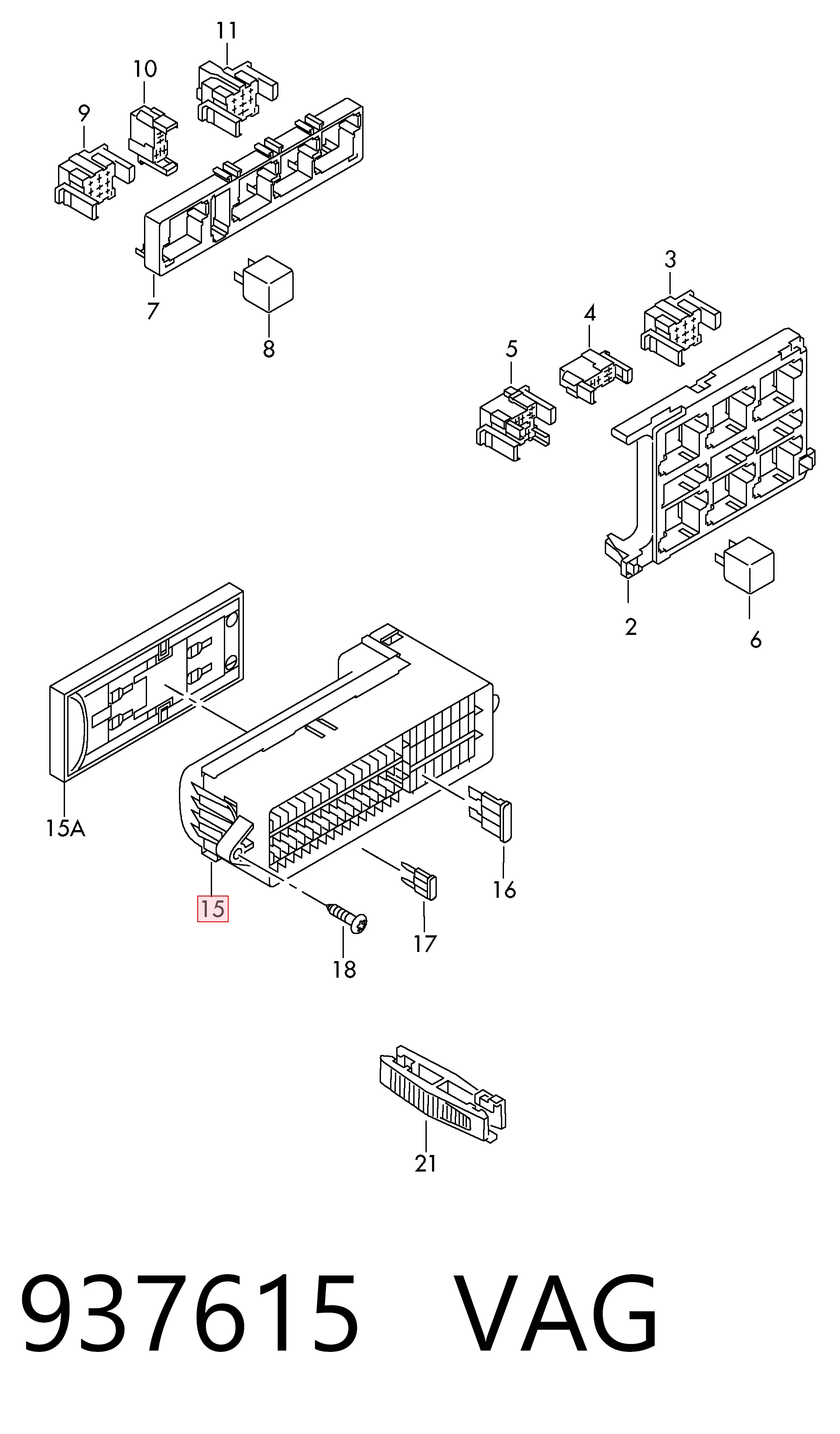 Comprar Caja de fusibles Volkswagen Polo V RUS 602, 604, 612, 614