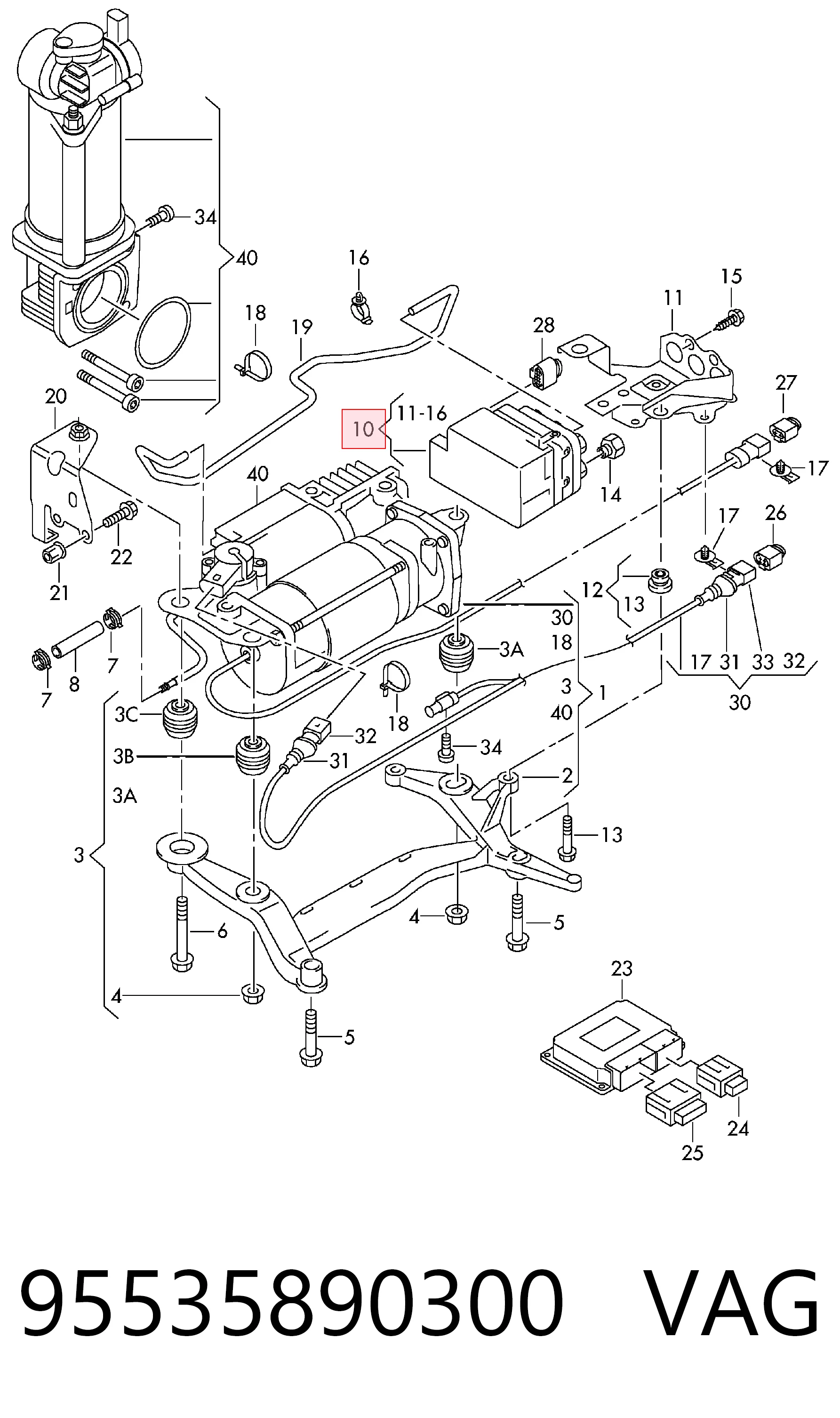 Bloque de válvulas de suspensión regulable VAG 95535890300 precio, desde 138,97 EUR