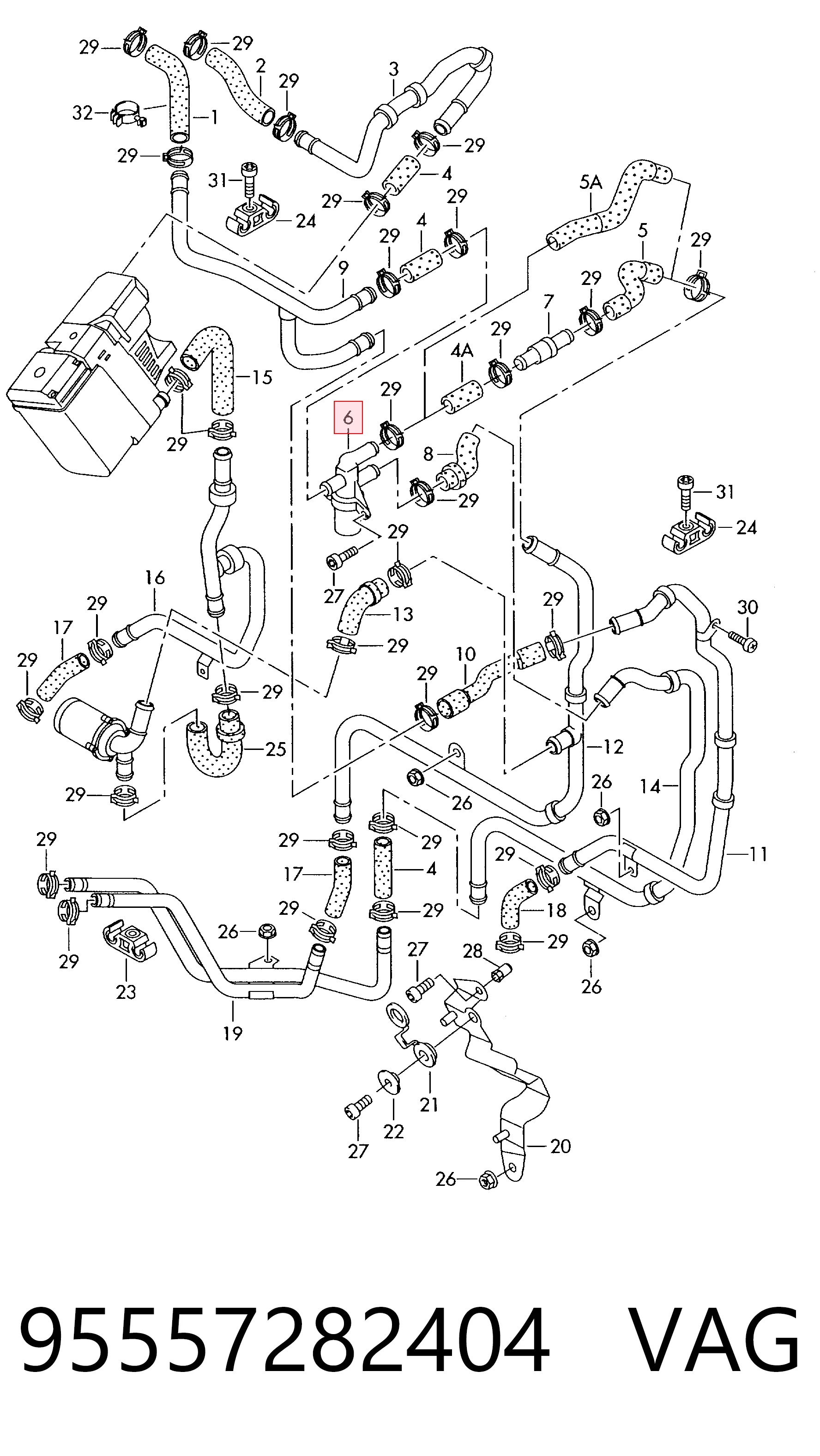 Valvula del calefactor para Volkswagen Transporter T5 7HB, 7HJ, 7EB, 7EJ