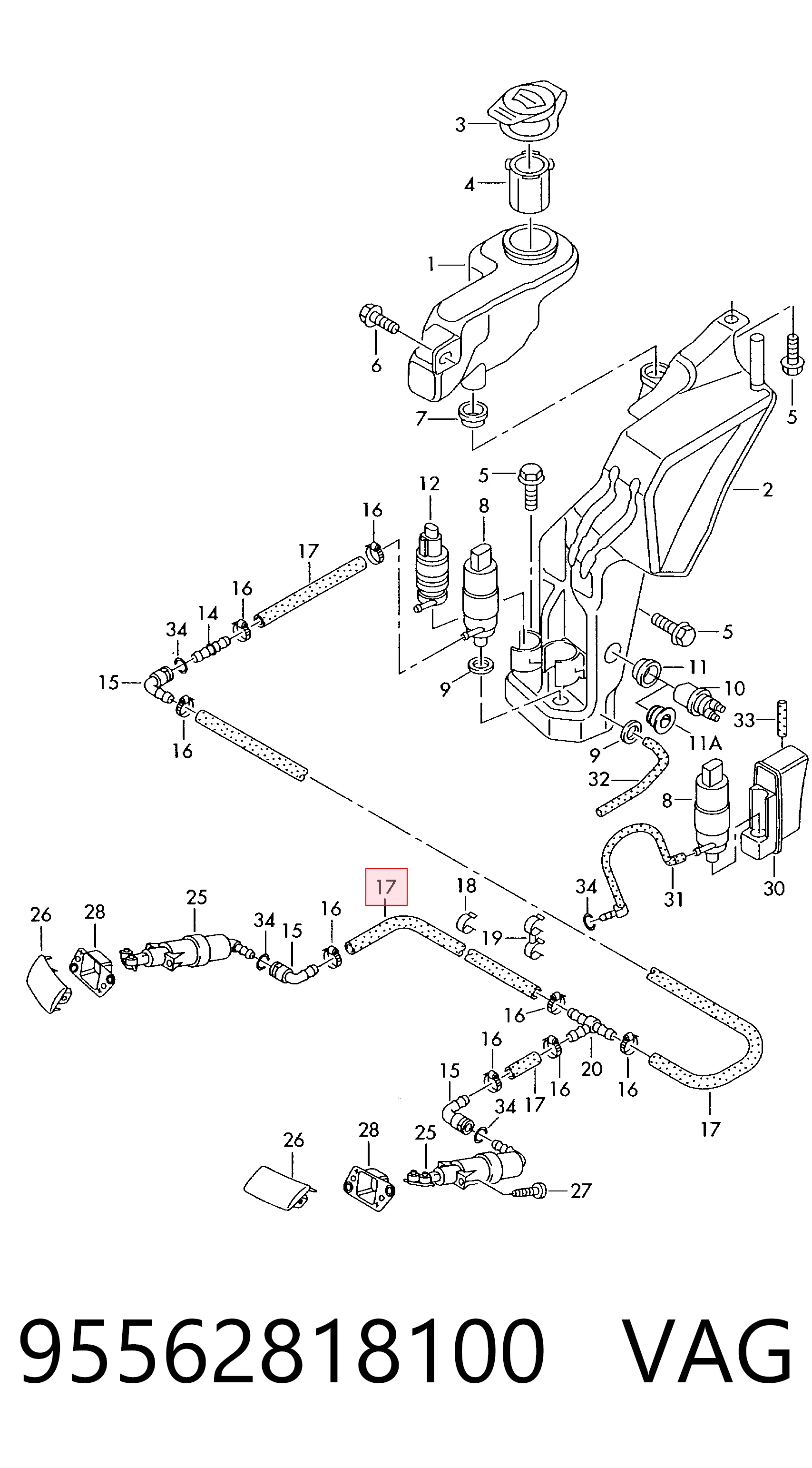 Comprar 9GS146999727 HELLA Manguera de lavafaros