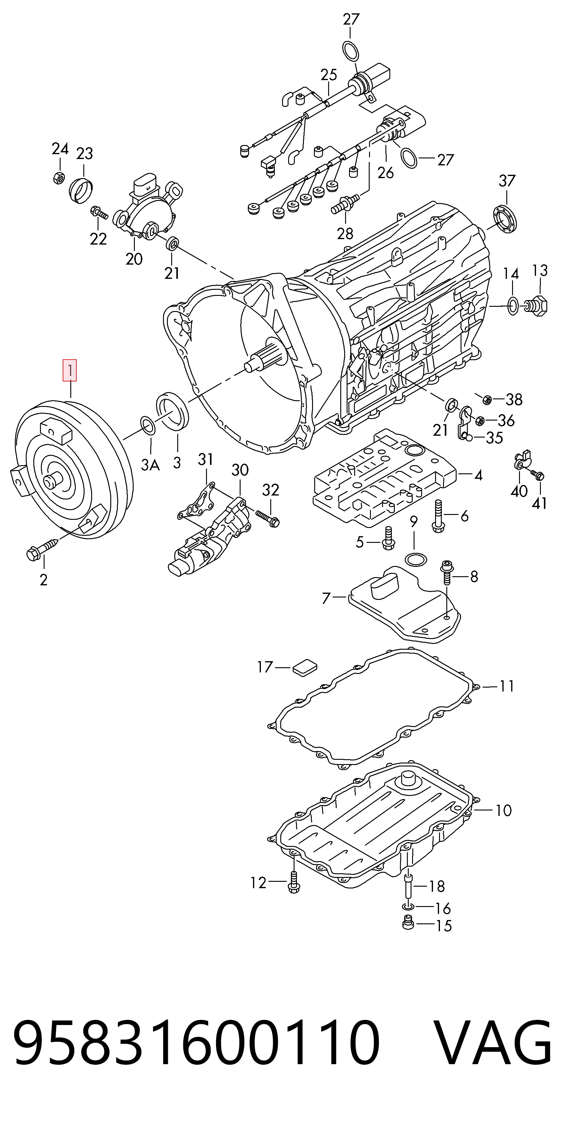 Convertidor de par 95831600110 VAG