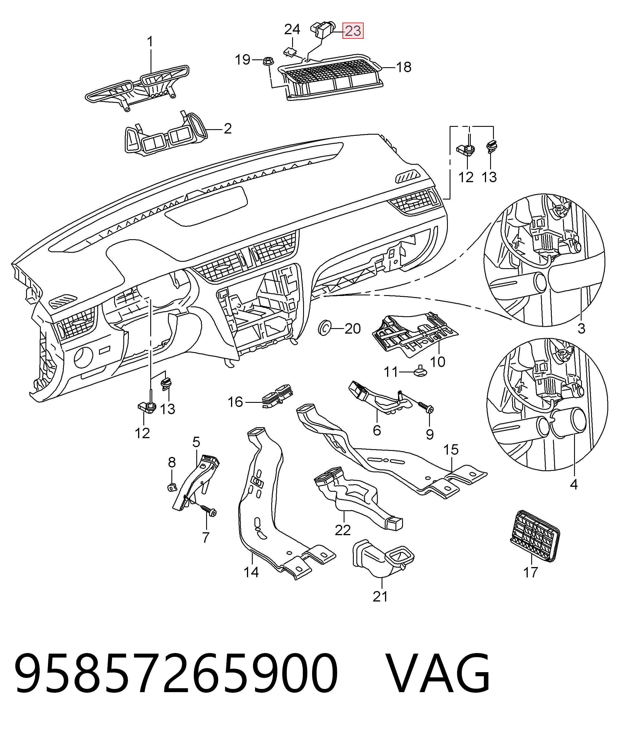 95857265900 VAG Sensor de contaminación del aire