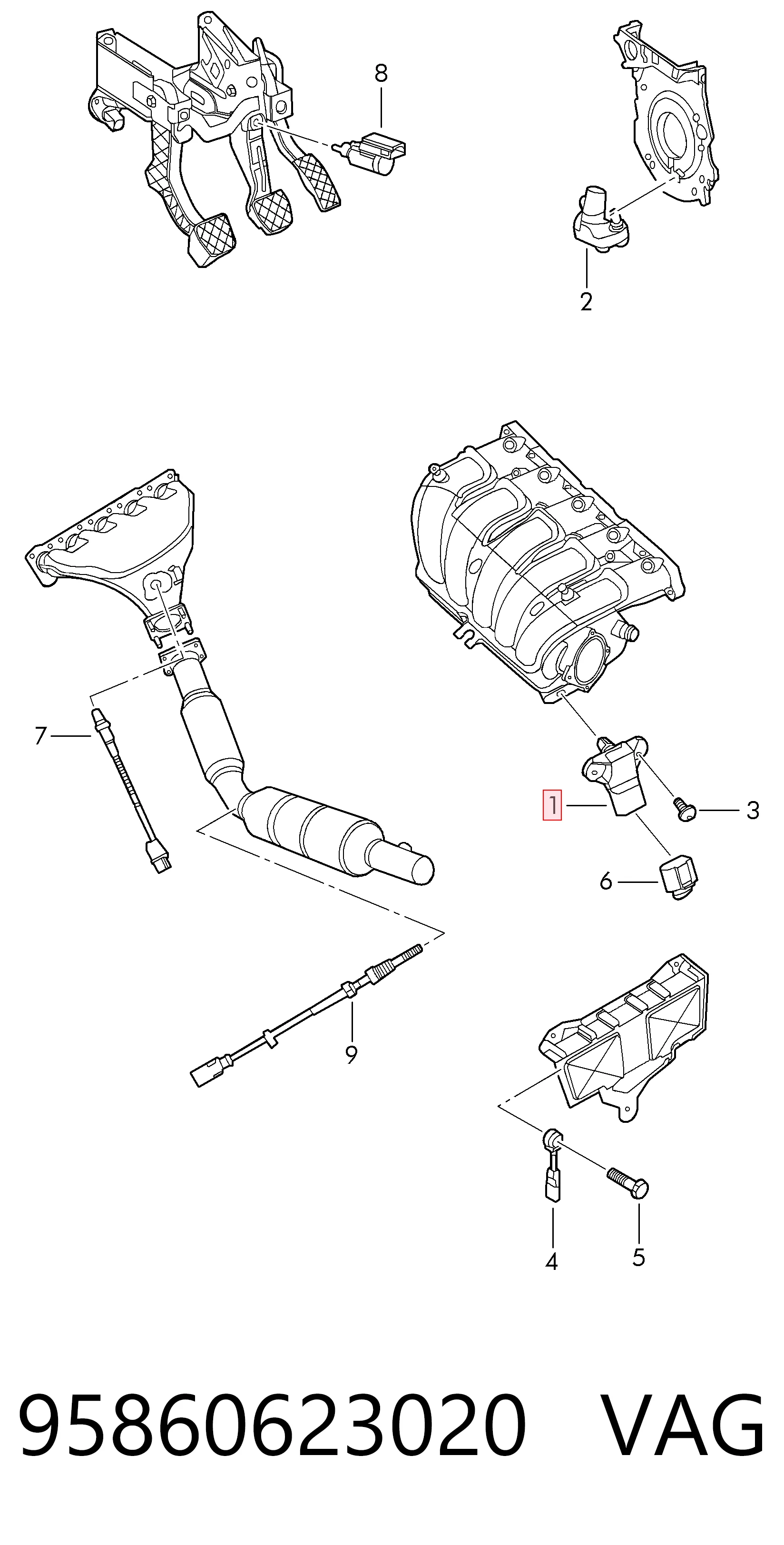 Sensor de la presión del combustible Volkswagen Golf IV (1J5)