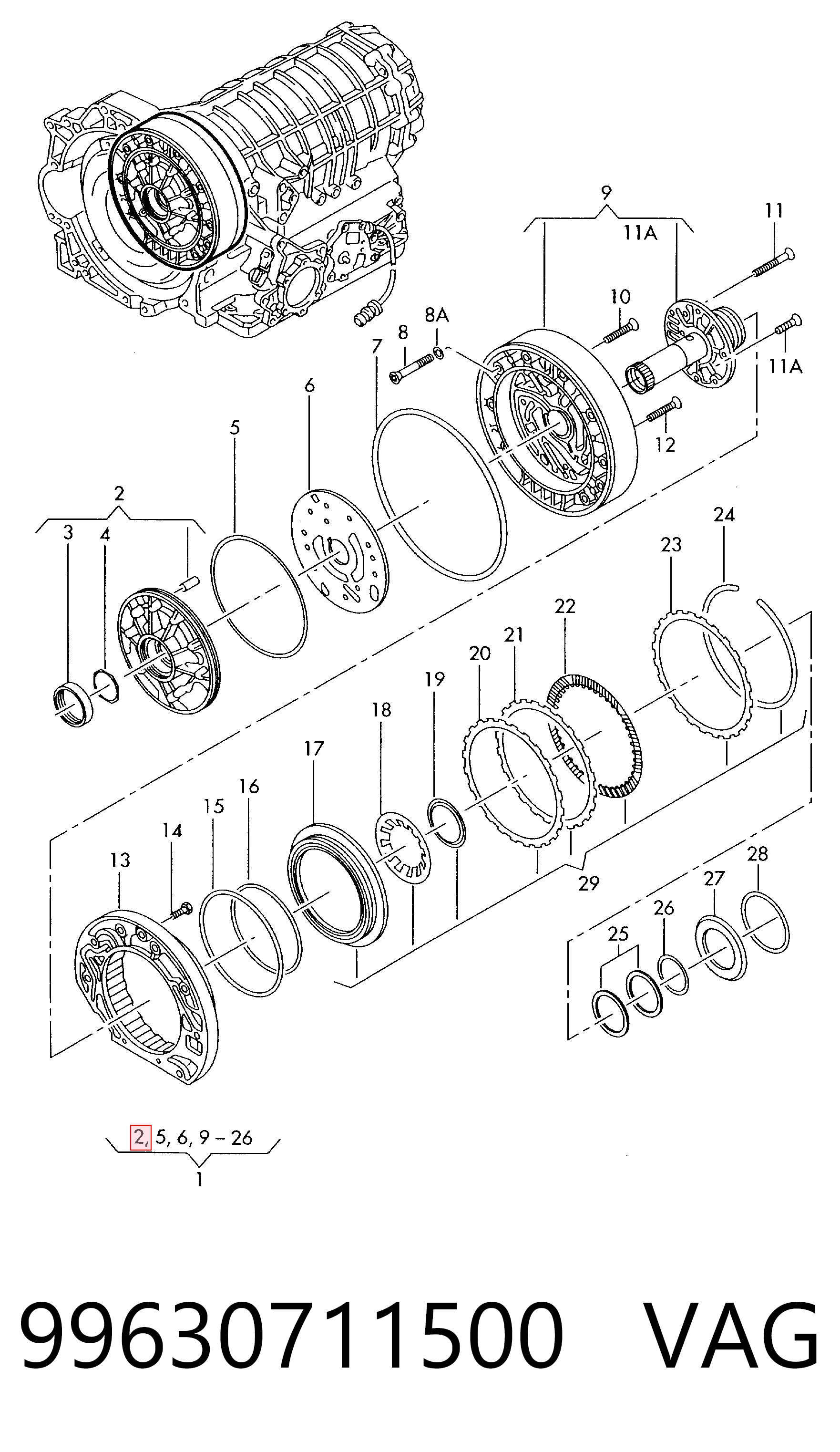 99630711500 Porsche Bomba de aceite de la transmisión automática
