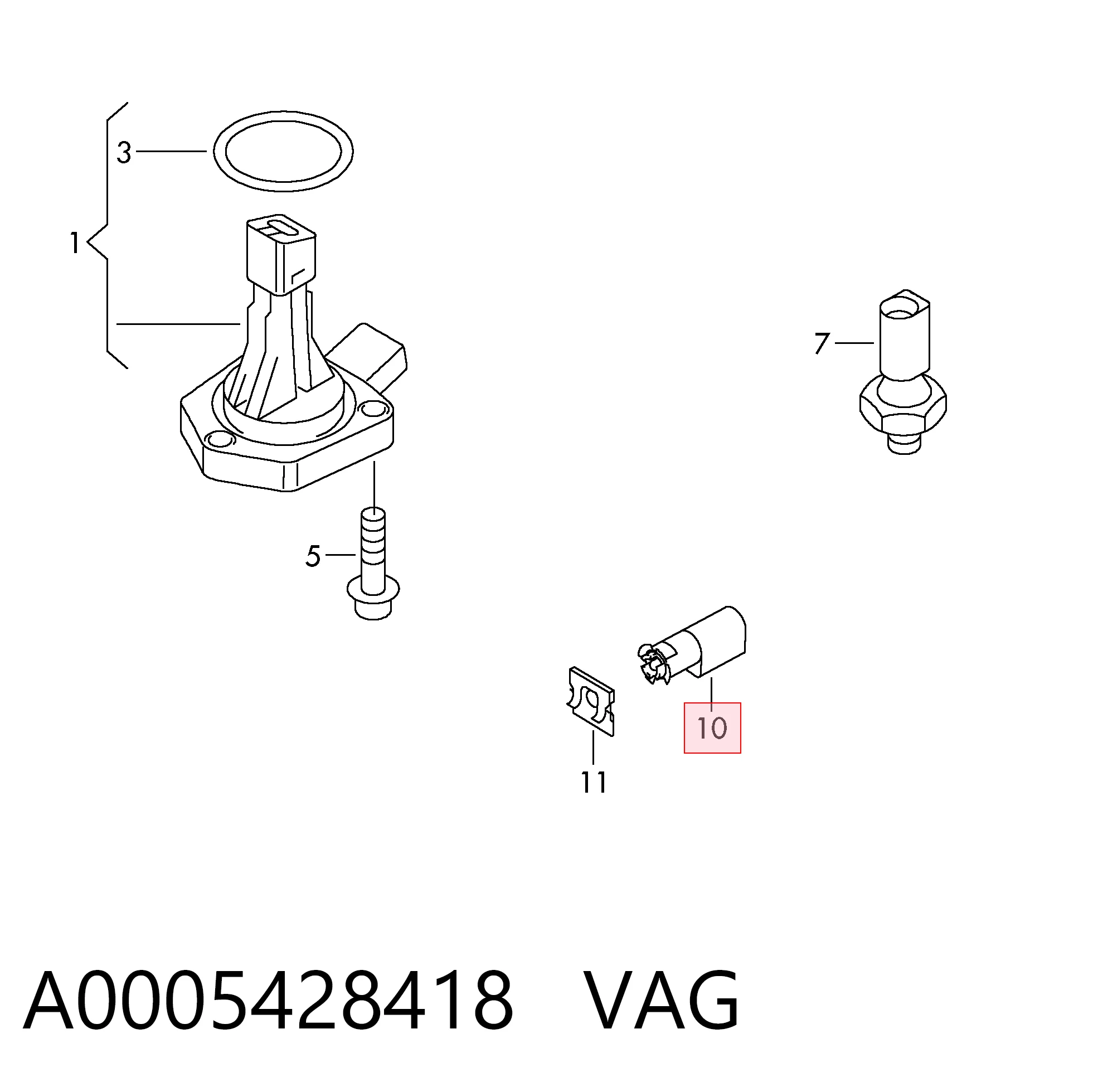 Sensor de temperatura ambiente A0005428418 VAG
