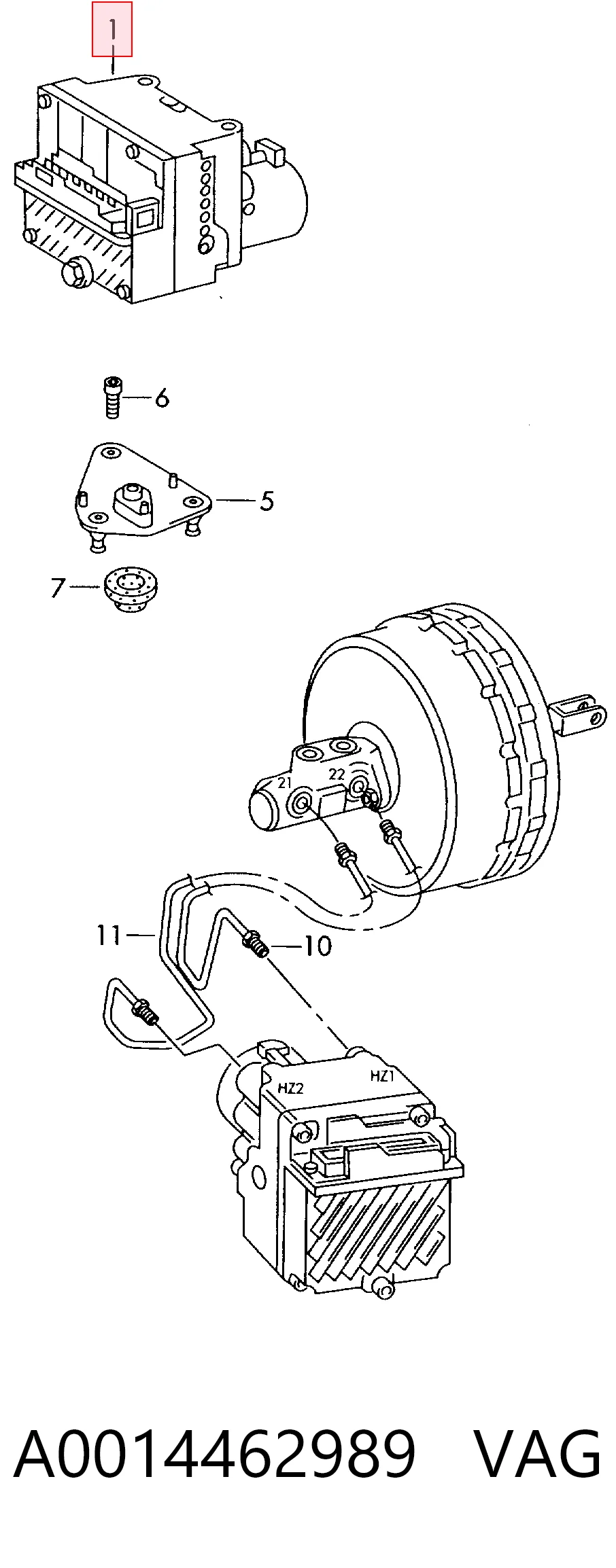 Módulo hidráulico ABS para Volkswagen Crafter  (2E, 2EE, 2EK)