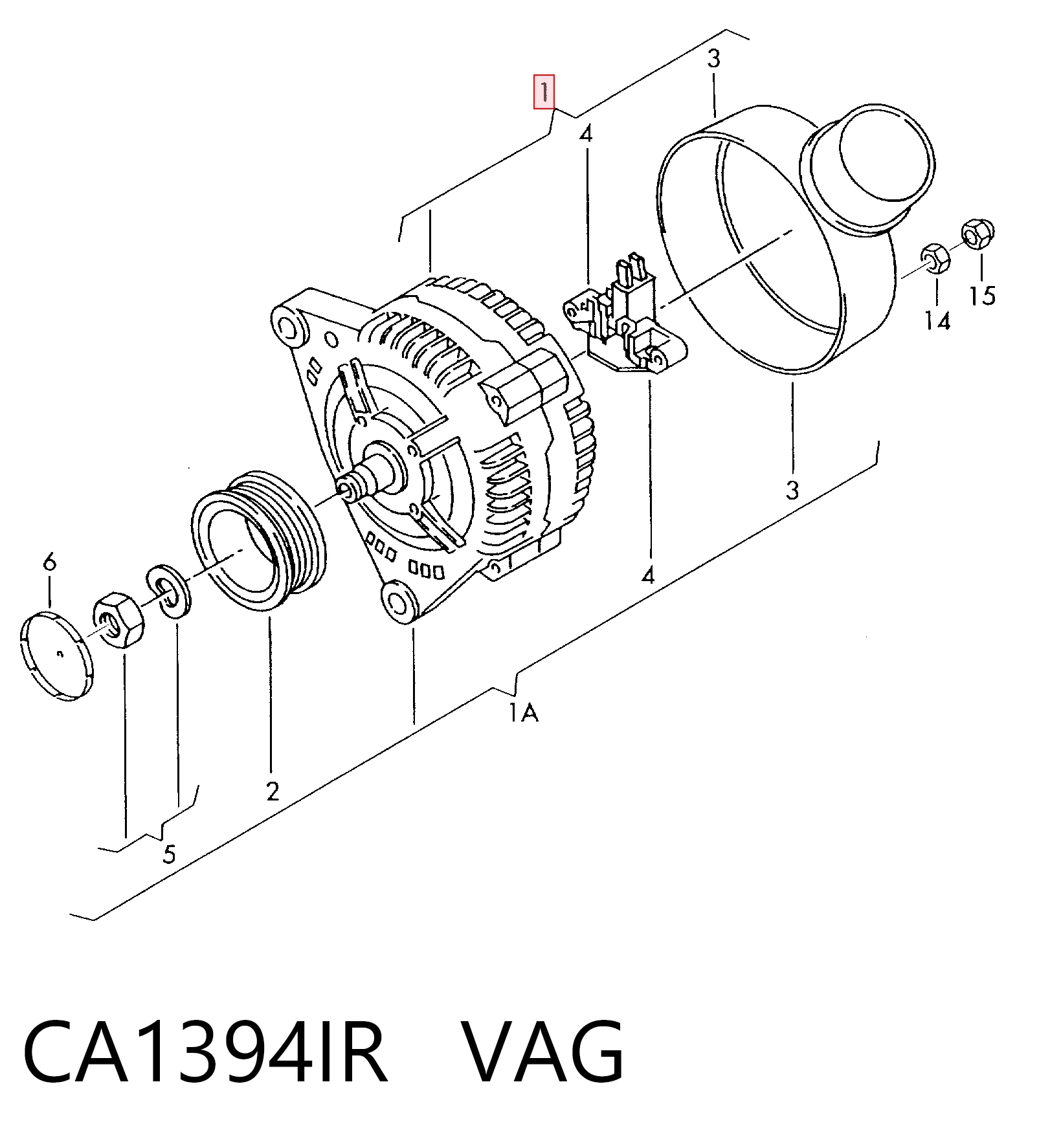 Alternador CA1394IR VAG
