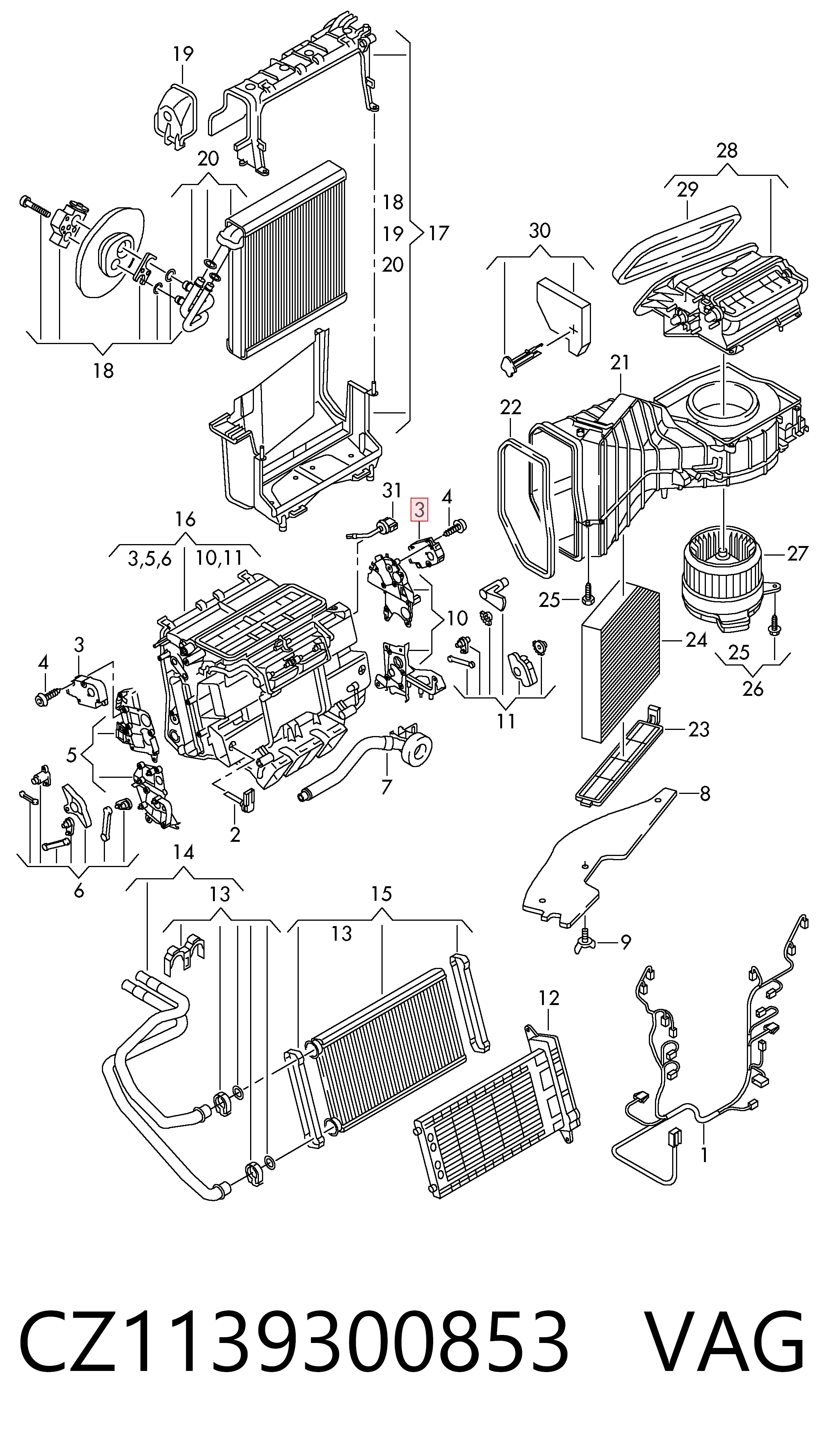 Actuador de сompuerta de сalefacción Audi A6 C7