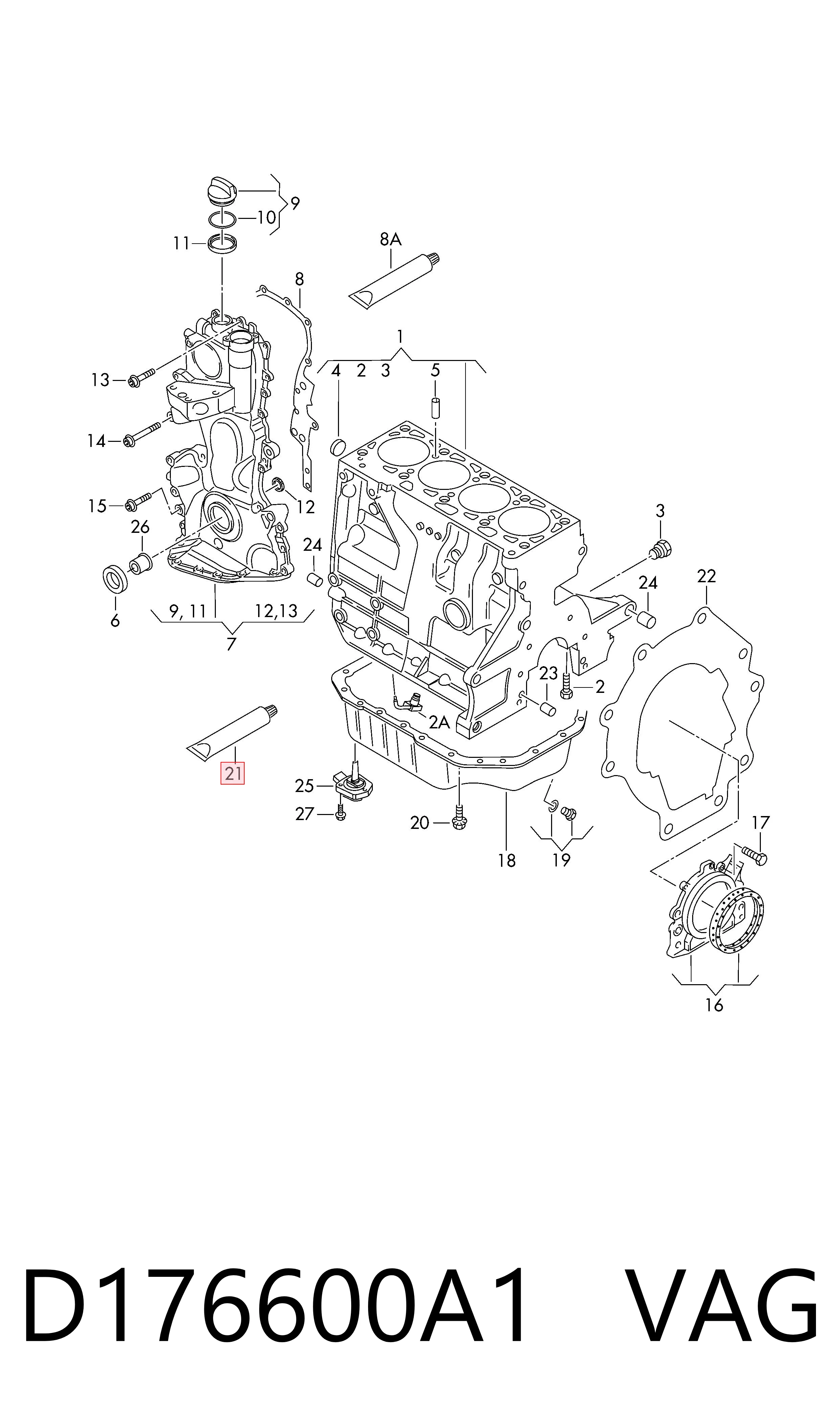 D176600A1 VAG Sellador de silicona
